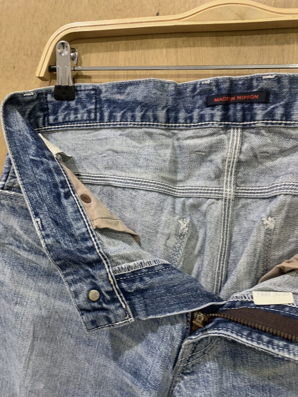 Blue Blue Japan × Luxe UNION MADE x BLUE WAY JEANS LUXE MADE IN NIPPON FLARED DENIM Size 33" - 16 Thumbnail