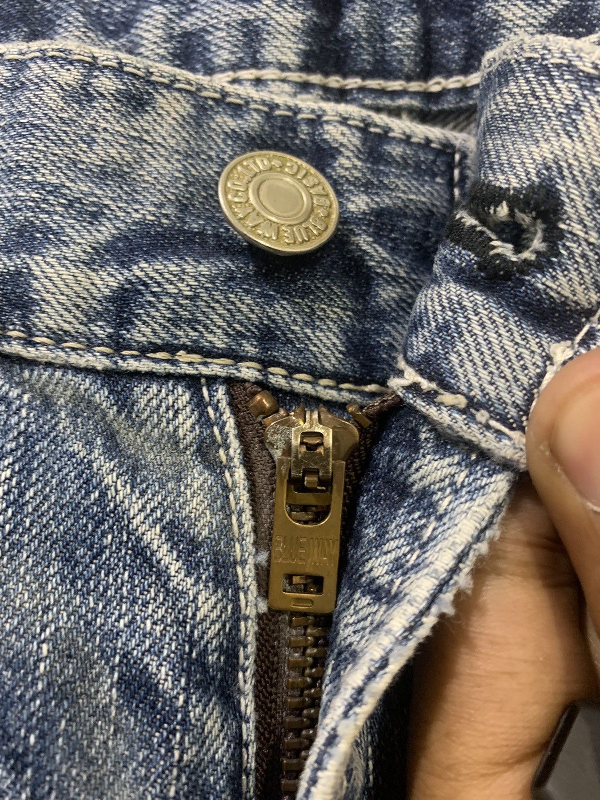 Blue Blue Japan × Luxe UNION MADE x BLUE WAY JEANS LUXE MADE IN NIPPON FLARED DENIM Size 33" - 9 Thumbnail