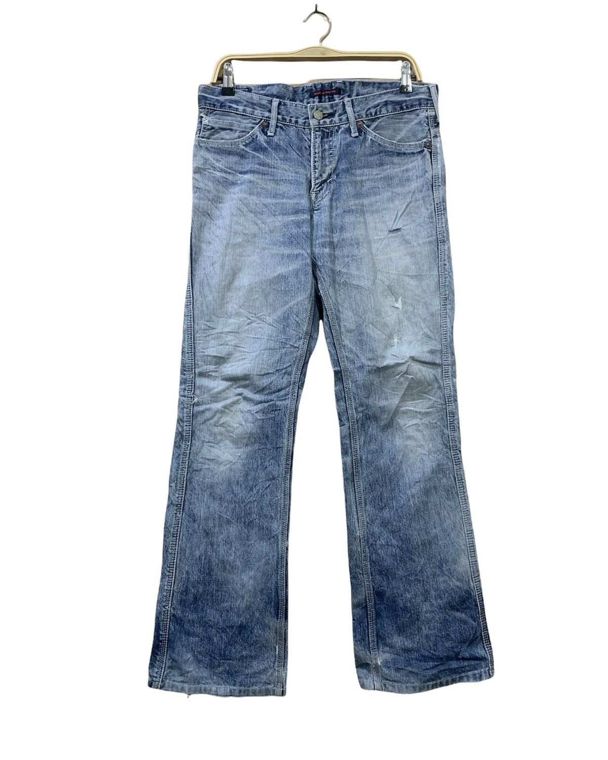 Blue Blue Japan × Luxe UNION MADE x BLUE WAY JEANS LUXE MADE IN NIPPON FLARED DENIM Size 33" - 1 Thumbnail