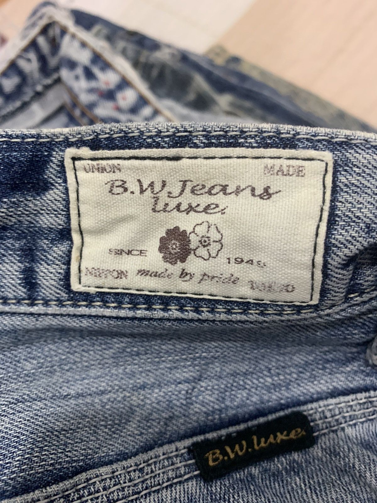 Blue Blue Japan × Luxe UNION MADE x BLUE WAY JEANS LUXE MADE IN NIPPON FLARED DENIM Size 33" - 21 Thumbnail