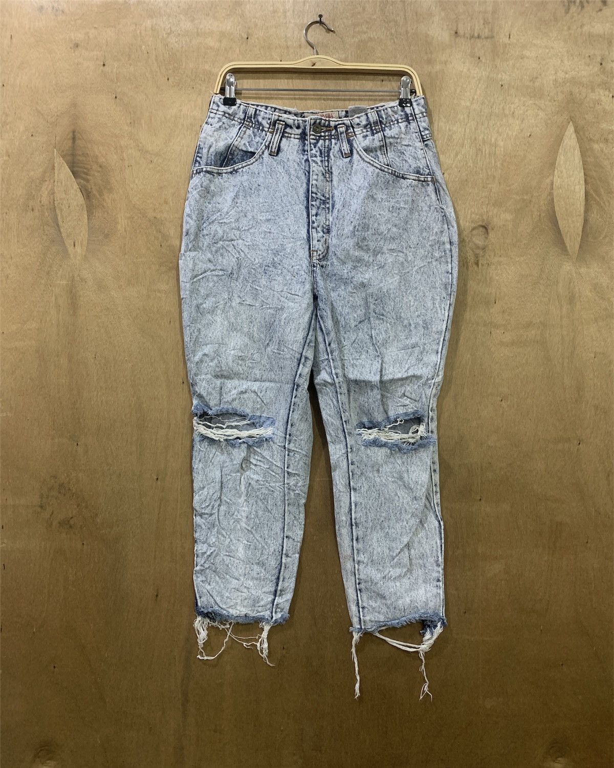 Japanese Brand × Jordache × Vintage JORDACHE Vintage 90s Acidwash Bleach Distressed Denim Jeans Size 30" / US 8 / IT 44 - 1 Thumbnail