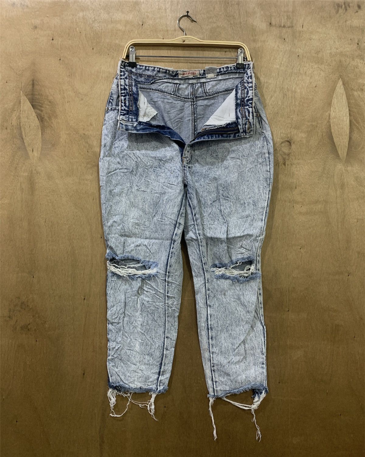 Japanese Brand × Jordache × Vintage JORDACHE Vintage 90s Acidwash Bleach Distressed Denim Jeans Size 30" / US 8 / IT 44 - 3 Thumbnail