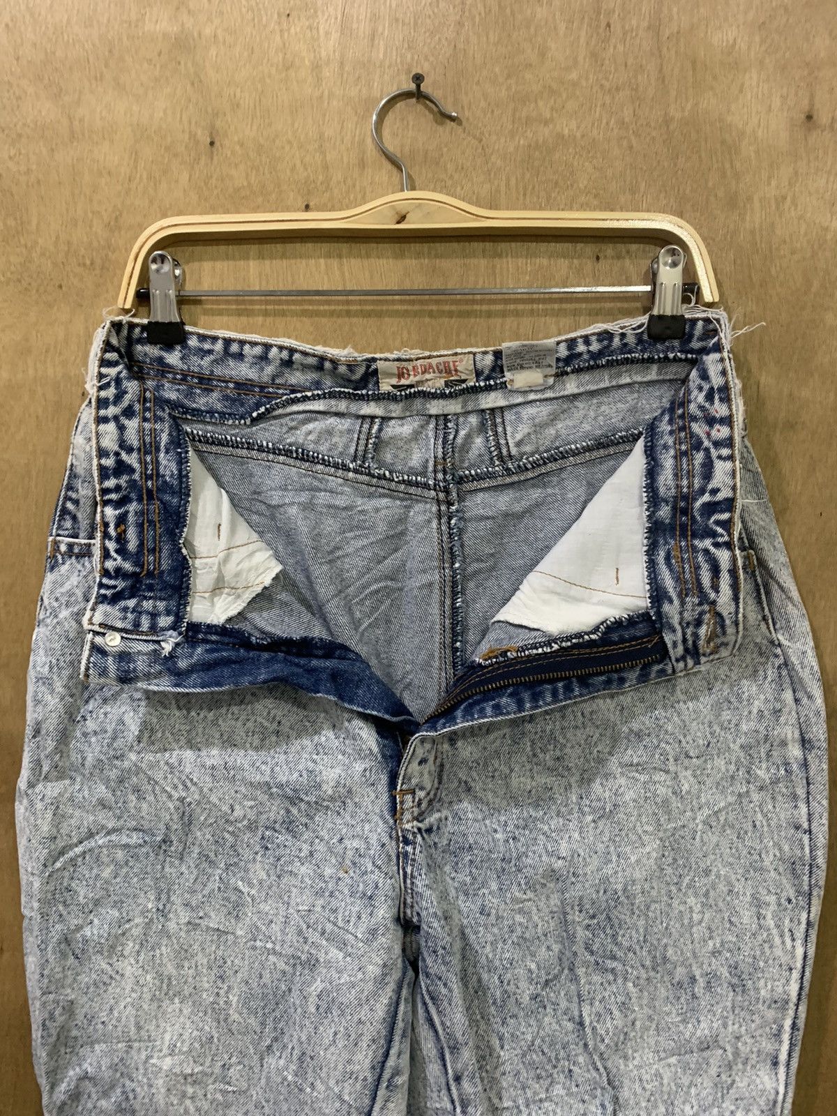 Japanese Brand × Jordache × Vintage JORDACHE Vintage 90s Acidwash Bleach Distressed Denim Jeans Size 30" / US 8 / IT 44 - 14 Thumbnail