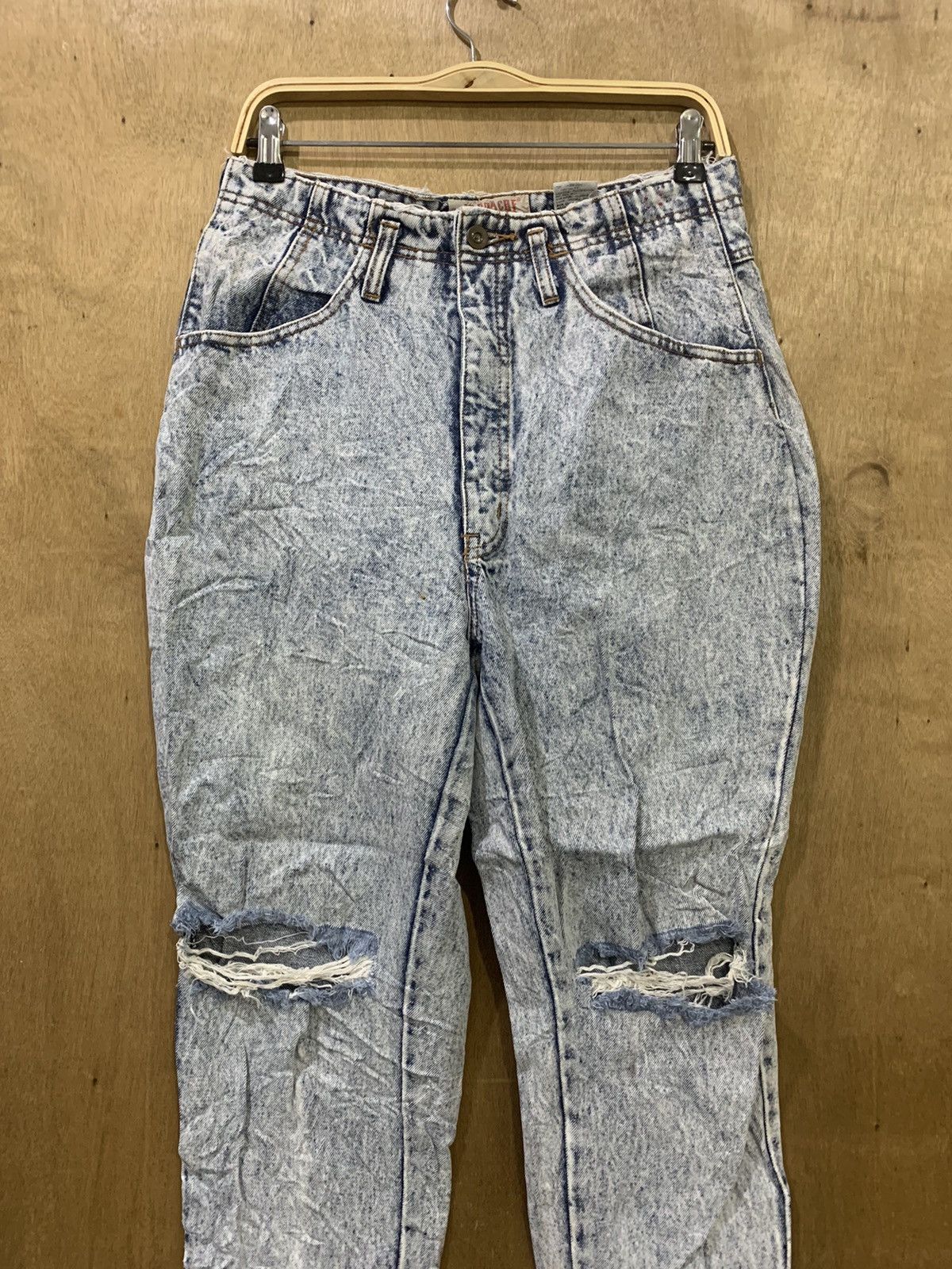 Japanese Brand × Jordache × Vintage JORDACHE Vintage 90s Acidwash Bleach Distressed Denim Jeans Size 30" / US 8 / IT 44 - 4 Thumbnail
