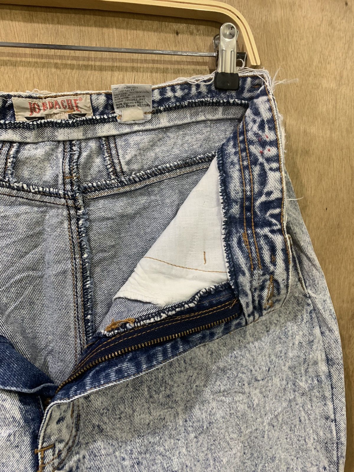 Japanese Brand × Jordache × Vintage JORDACHE Vintage 90s Acidwash Bleach Distressed Denim Jeans Size 30" / US 8 / IT 44 - 16 Thumbnail