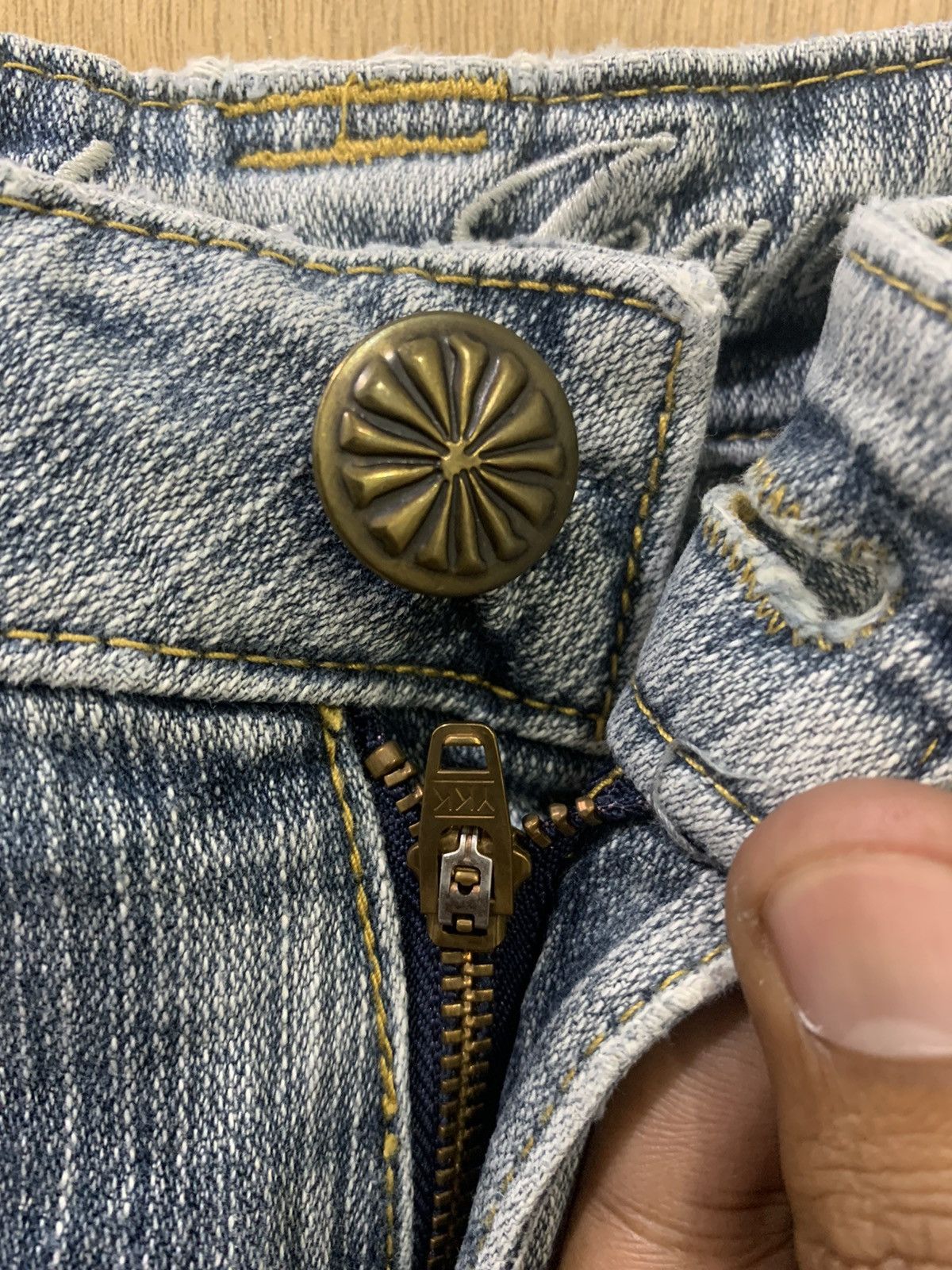 Japanese Brand COLZA Vtg 90s High Rise Stonewash Skinny Slimfit Denim Jeans Size 29" - 9 Thumbnail