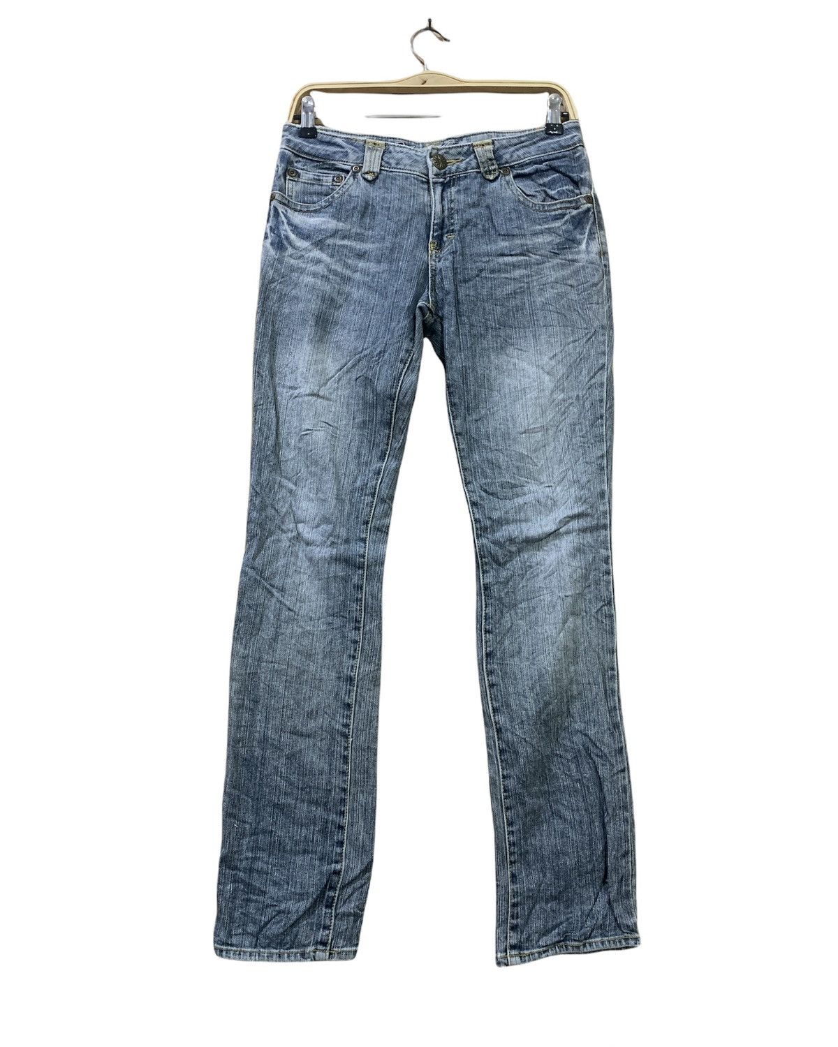 Japanese Brand COLZA Vtg 90s High Rise Stonewash Skinny Slimfit Denim Jeans Size 29" - 1 Thumbnail