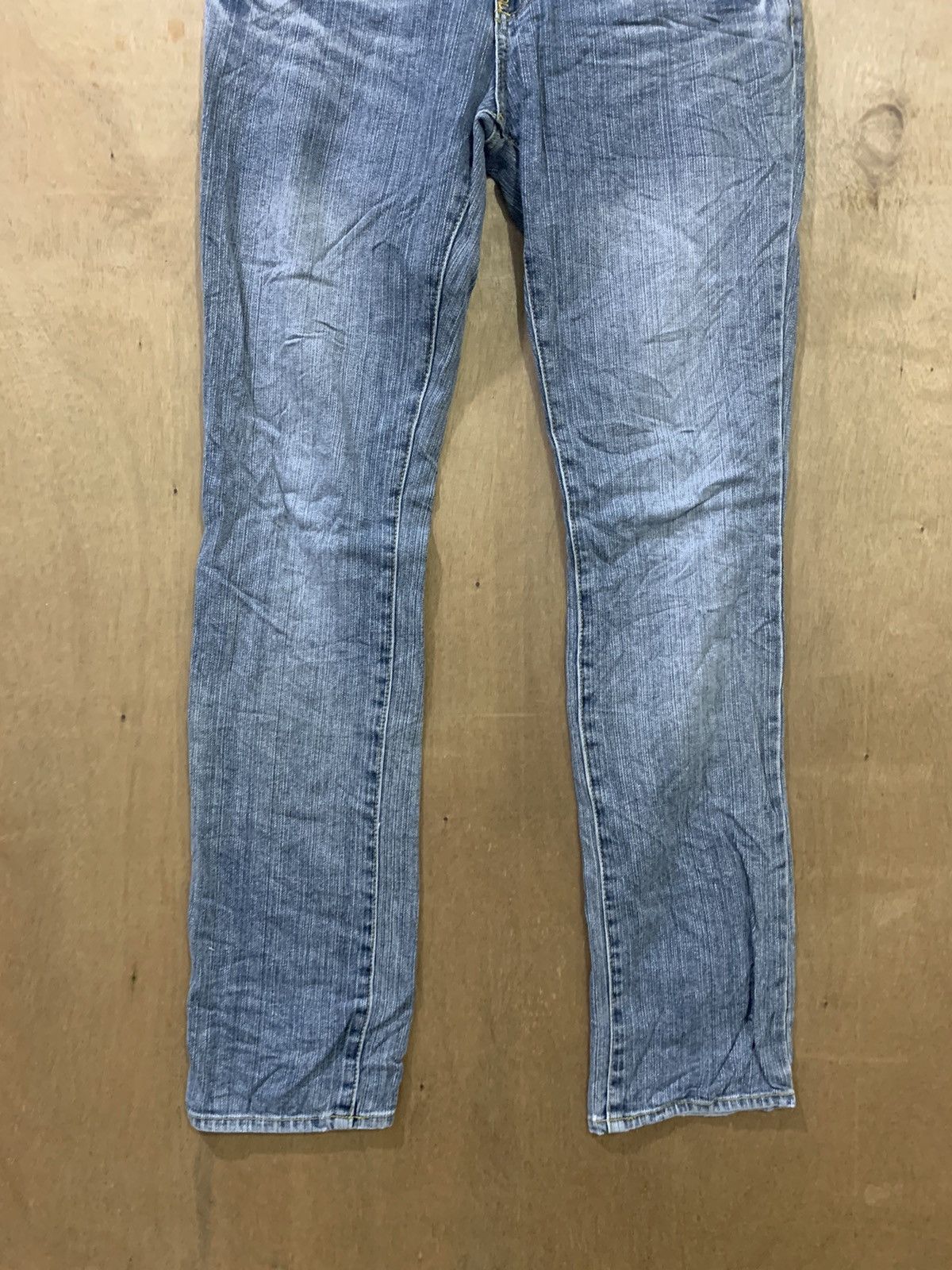 Japanese Brand COLZA Vtg 90s High Rise Stonewash Skinny Slimfit Denim Jeans Size 29" - 5 Thumbnail