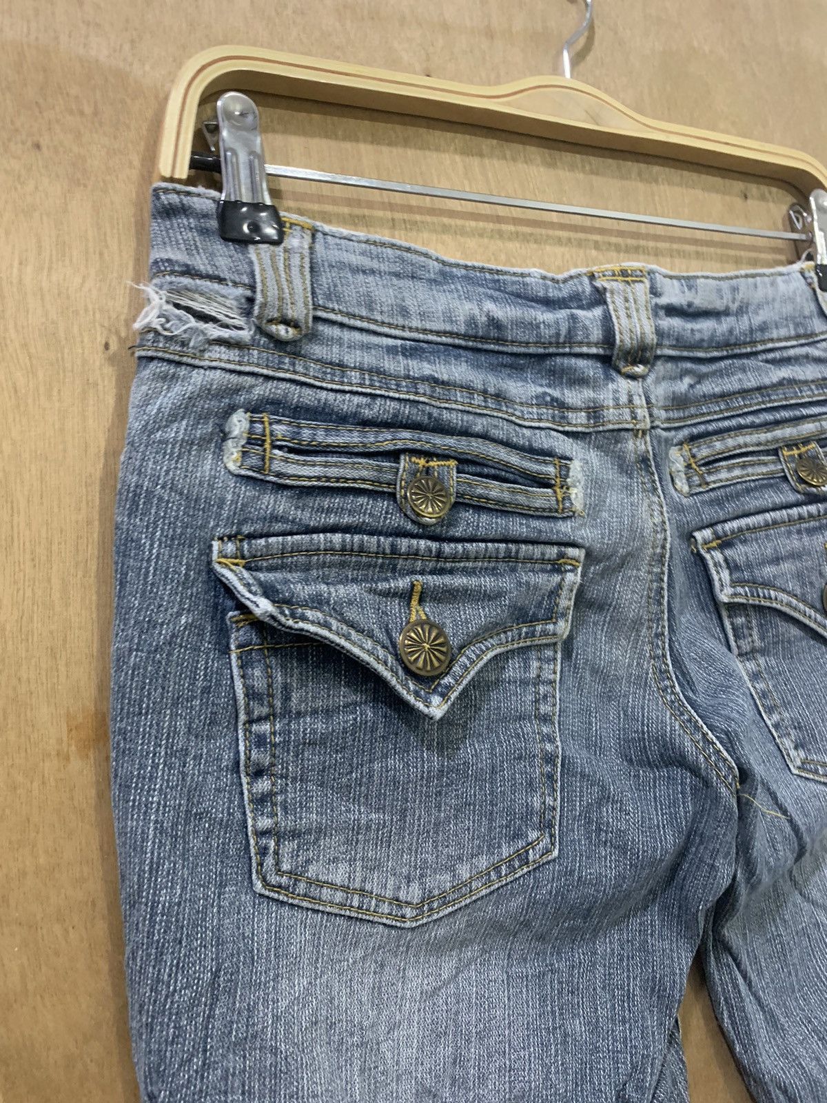 Japanese Brand COLZA Vtg 90s High Rise Stonewash Skinny Slimfit Denim Jeans Size 29" - 12 Thumbnail