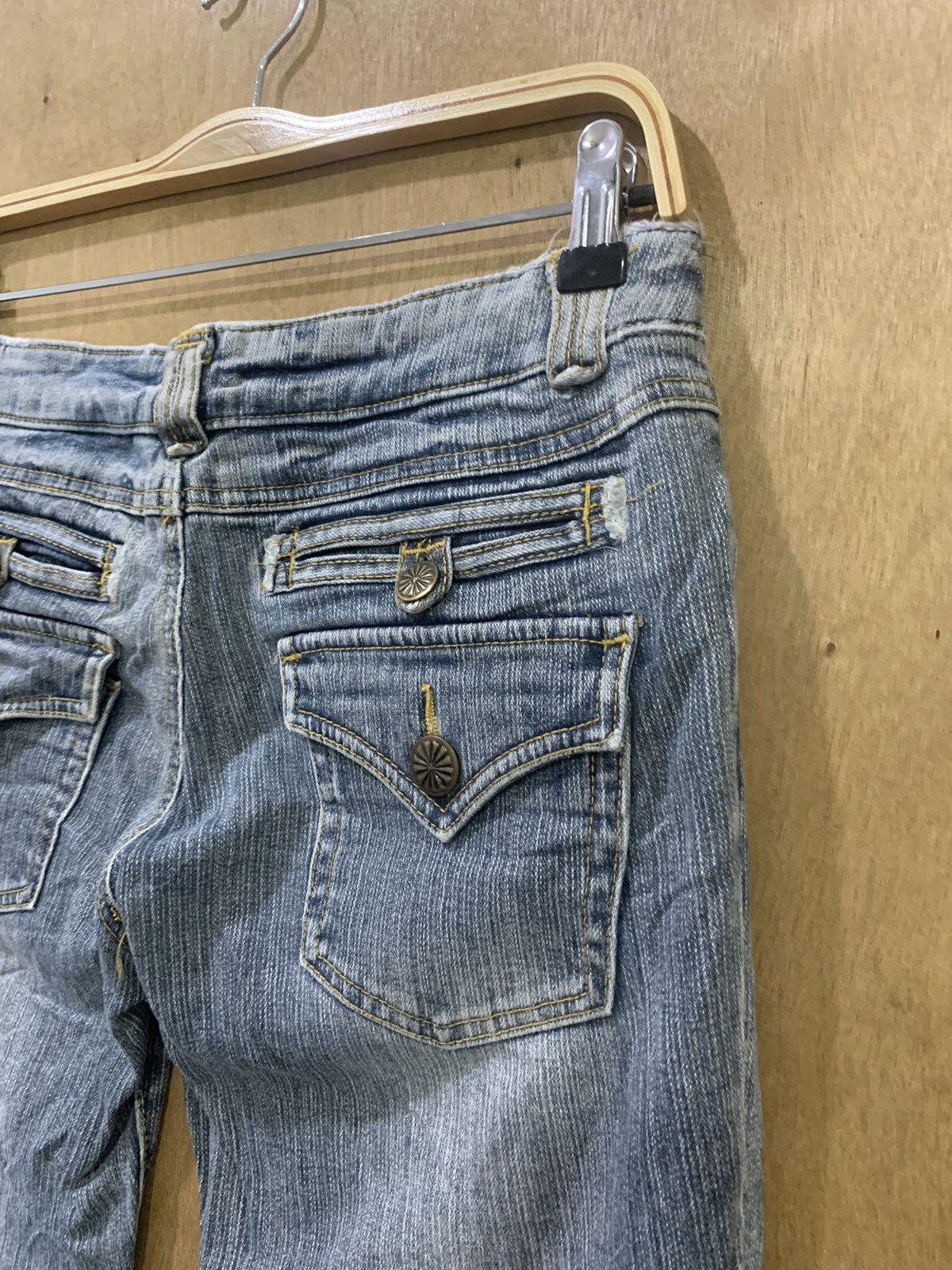 Japanese Brand COLZA Vtg 90s High Rise Stonewash Skinny Slimfit Denim Jeans Size 29" - 13 Thumbnail