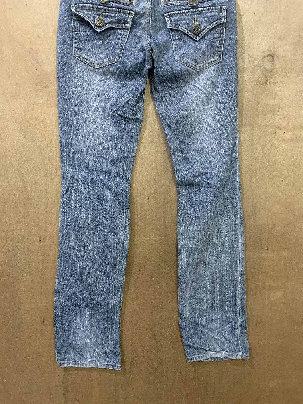 Japanese Brand COLZA Vtg 90s High Rise Stonewash Skinny Slimfit Denim Jeans Size 29" - 11 Thumbnail