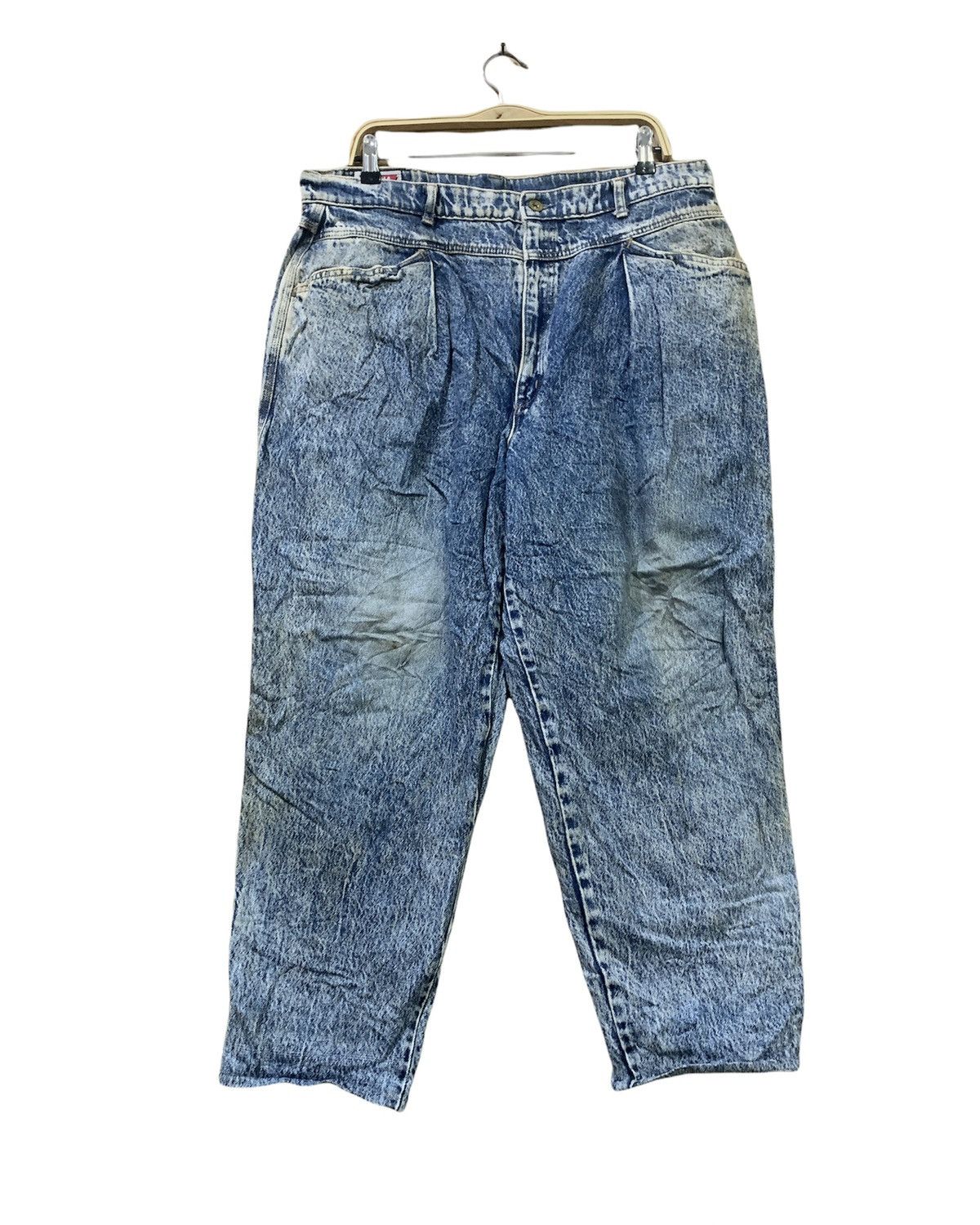 Big John × Japanese Brand SPANA BIG JOHN Vintage 80s Rare Worker Acidwash Denim Jeans Size US 36 / EU 52 - 1 Thumbnail