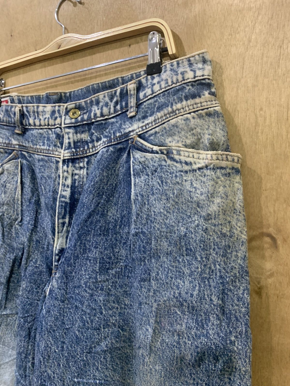 Big John × Japanese Brand SPANA BIG JOHN Vintage 80s Rare Worker Acidwash Denim Jeans Size US 36 / EU 52 - 7 Thumbnail