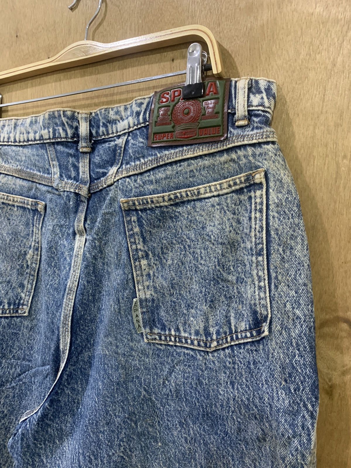 Big John × Japanese Brand SPANA BIG JOHN Vintage 80s Rare Worker Acidwash Denim Jeans Size US 36 / EU 52 - 12 Thumbnail
