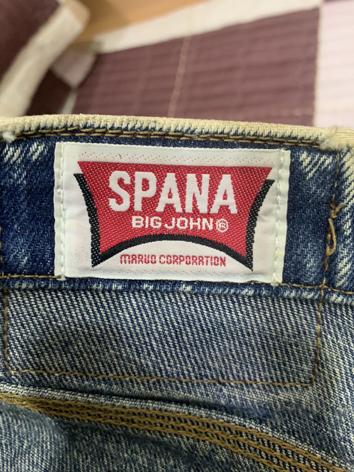 Big John × Japanese Brand SPANA BIG JOHN Vintage 80s Rare Worker Acidwash Denim Jeans Size US 36 / EU 52 - 18 Thumbnail