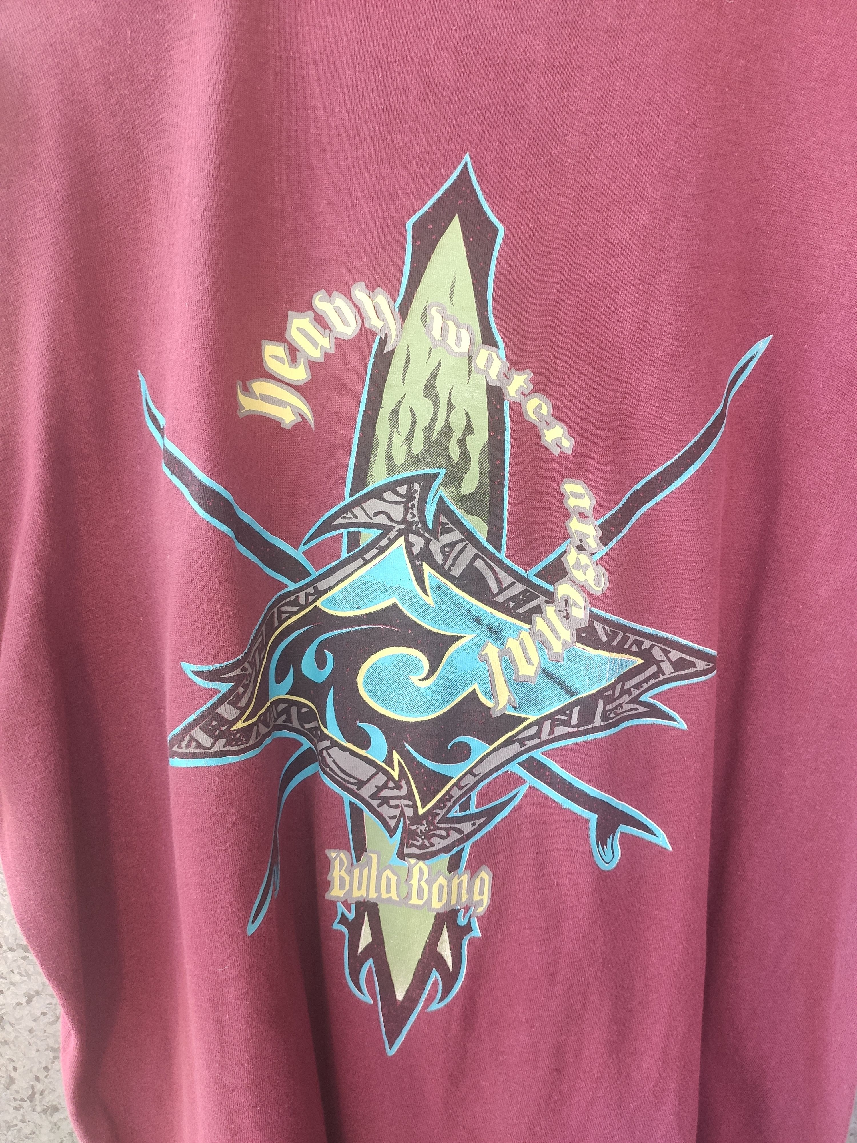 Vintage 🔥 Vintage 90s Vintage Bulabong t shirt surf style Size US L / EU 52-54 / 3 - 2 Thumbnail