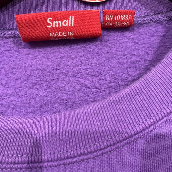 Supreme Supreme Cutout Box Logo Crewneck Purple | Grailed