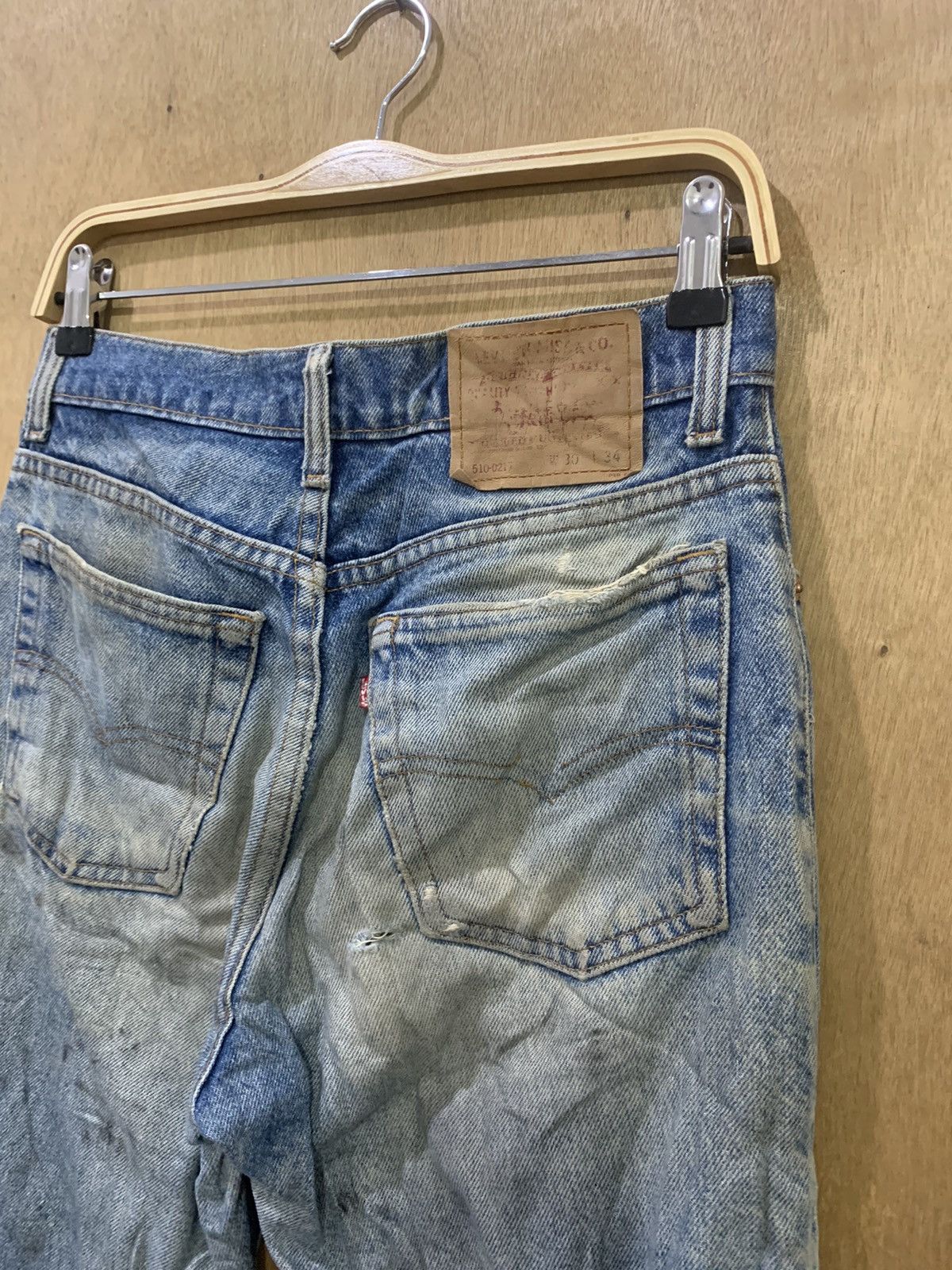 Levi's × Levi's Vintage Clothing × Vintage LEVI'S 510-0217 30x34 USA Vintage 90s Workwear Denim Jeans Size US 29 - 13 Thumbnail