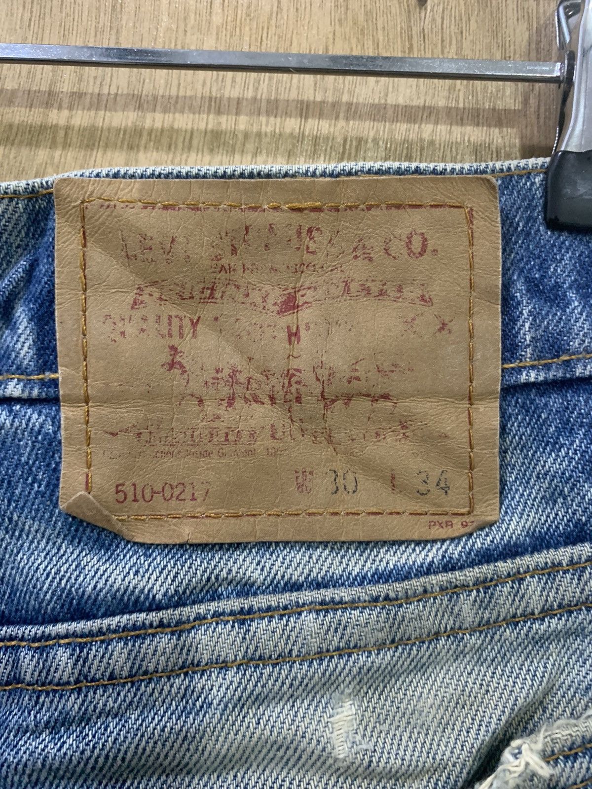 Levi's × Levi's Vintage Clothing × Vintage LEVI'S 510-0217 30x34 USA Vintage 90s Workwear Denim Jeans Size US 29 - 15 Thumbnail