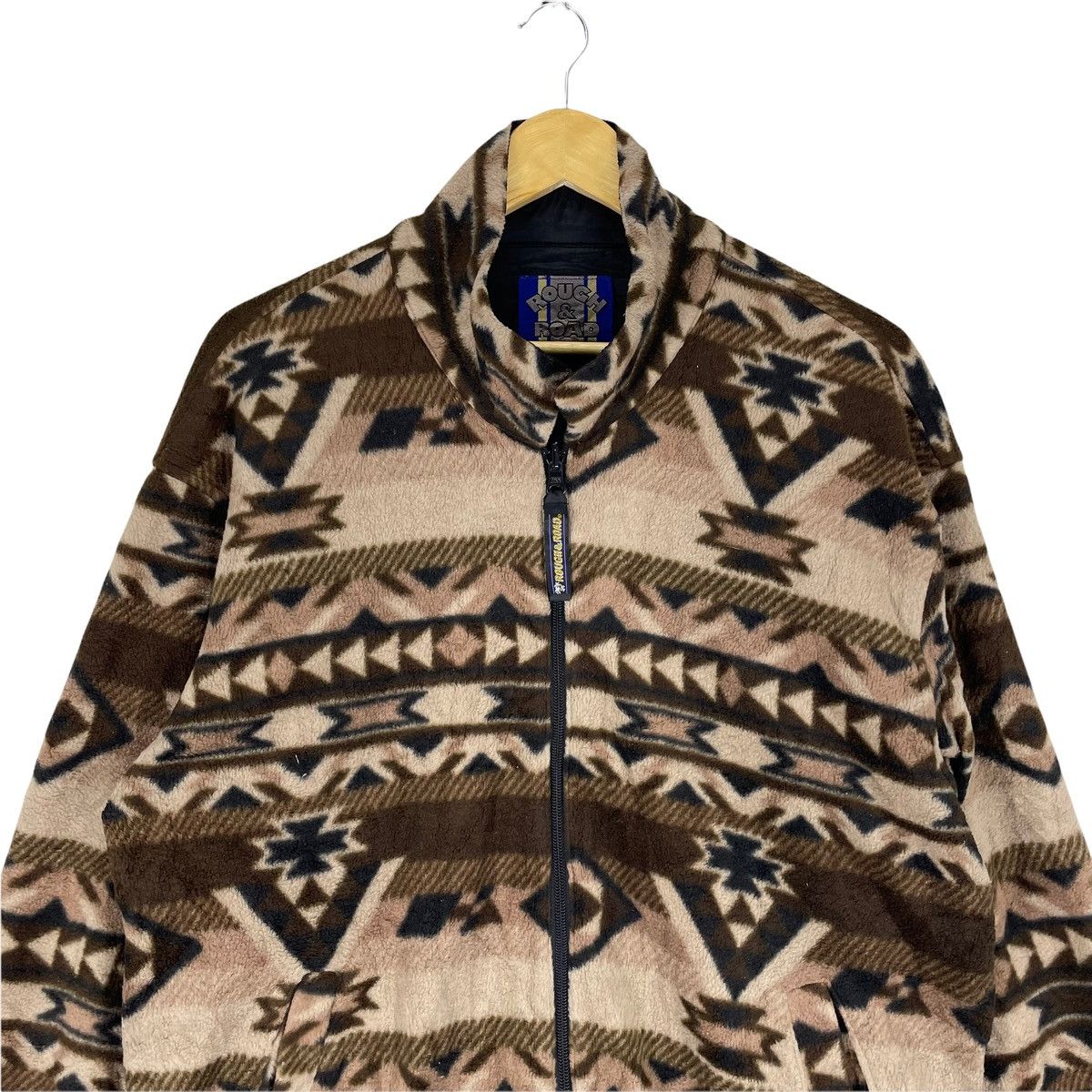 Japanese Brand × Native ☀️ROUGH ROAD NATIVE ART FLEECE ZIPPER JACKET Size US L / EU 52-54 / 3 - 2 Thumbnail