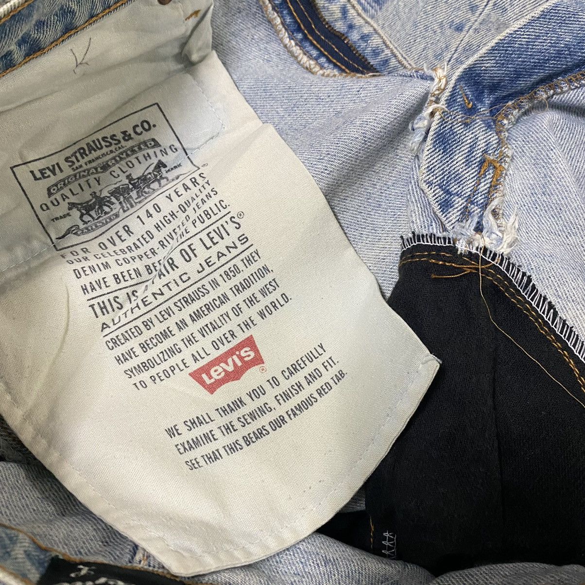 Japanese Brand Rebuild By KALIMERA Levis Denim Drop Crotch Jeans Size US 33 - 19 Thumbnail