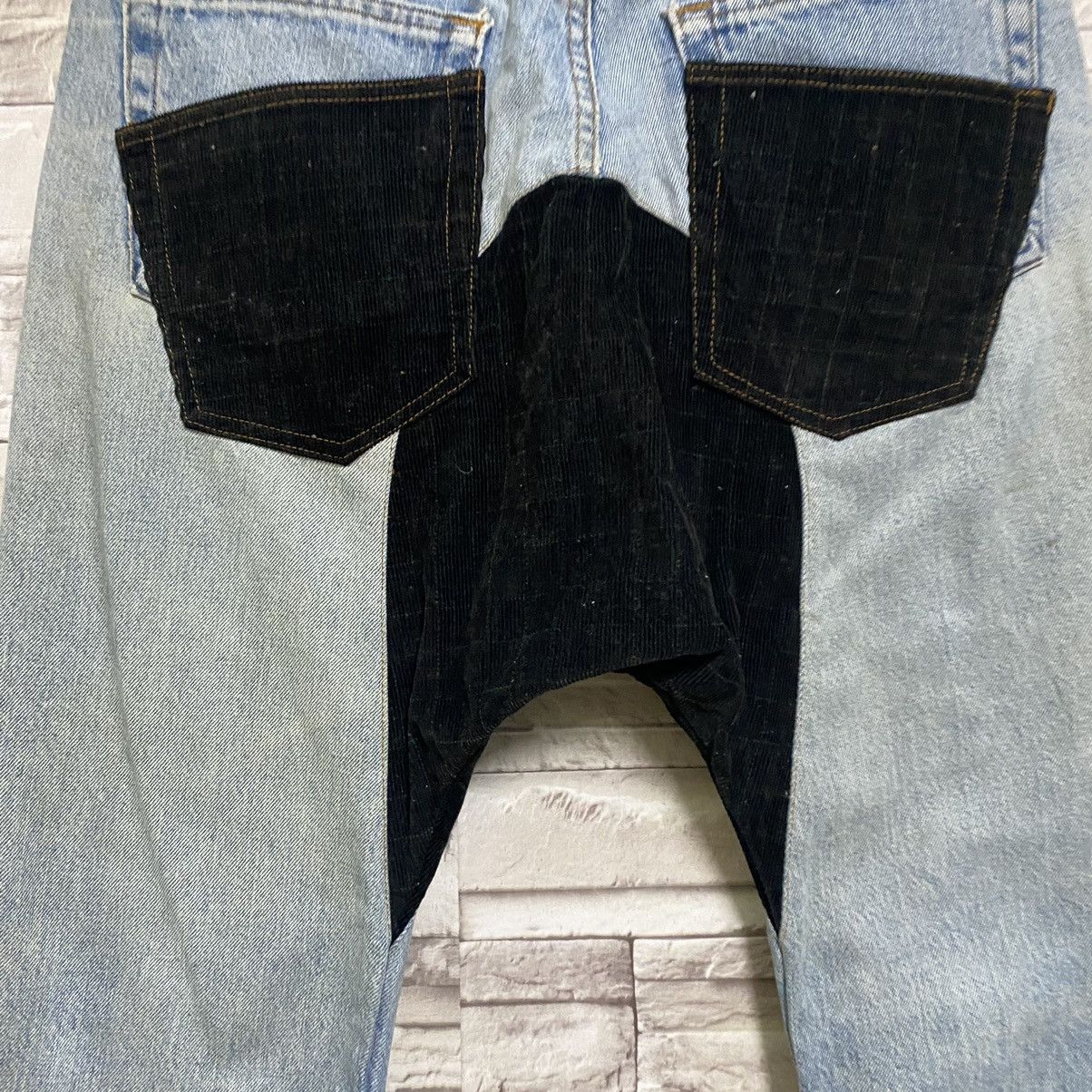 Japanese Brand Rebuild By KALIMERA Levis Denim Drop Crotch Jeans Size US 33 - 16 Thumbnail