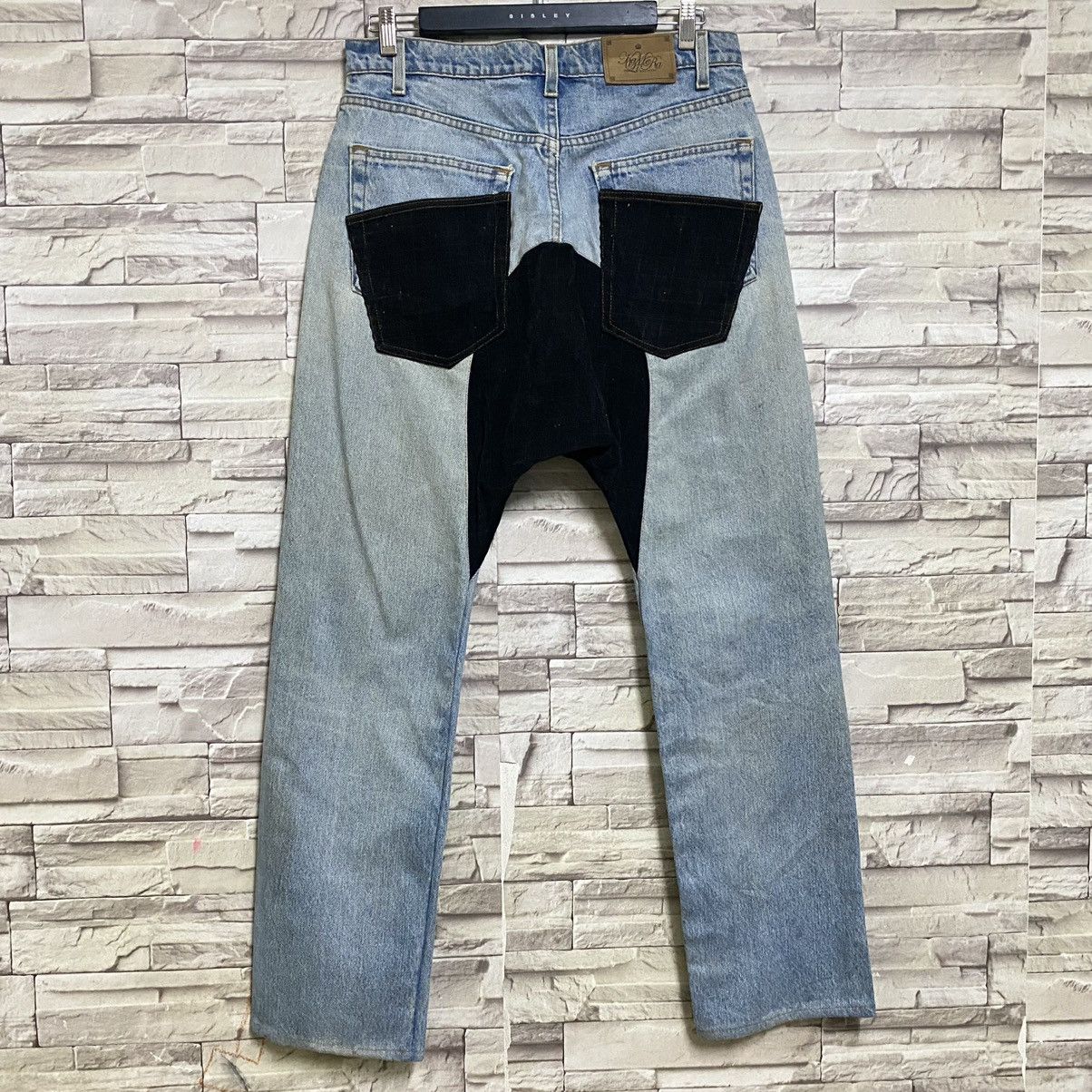Japanese Brand Rebuild By KALIMERA Levis Denim Drop Crotch Jeans Size US 33 - 9 Thumbnail