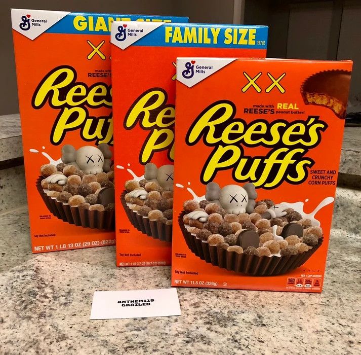Kaws KAWS Reese’s Puffs Orange Color Full Set Grailed