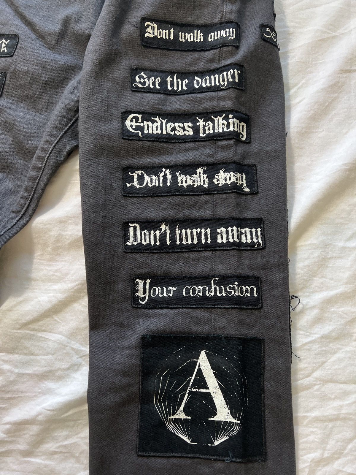 Jun Takahashi × Undercover Undercover SS18 Charcoal Patchwork Skinny Denim Size US 30 / EU 46 - 2 Thumbnail
