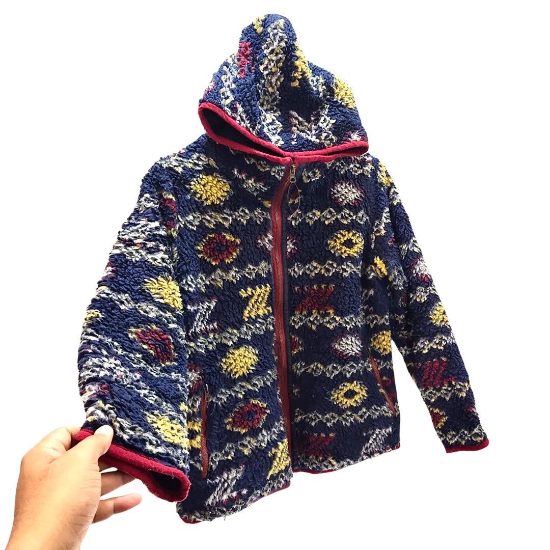 Big John 💥VINTAGE BIG JOHN INTERNATIONAL NANEA SHERPA HOODIE NAVAJO Size US S / EU 44-46 / 1 - 5 Thumbnail