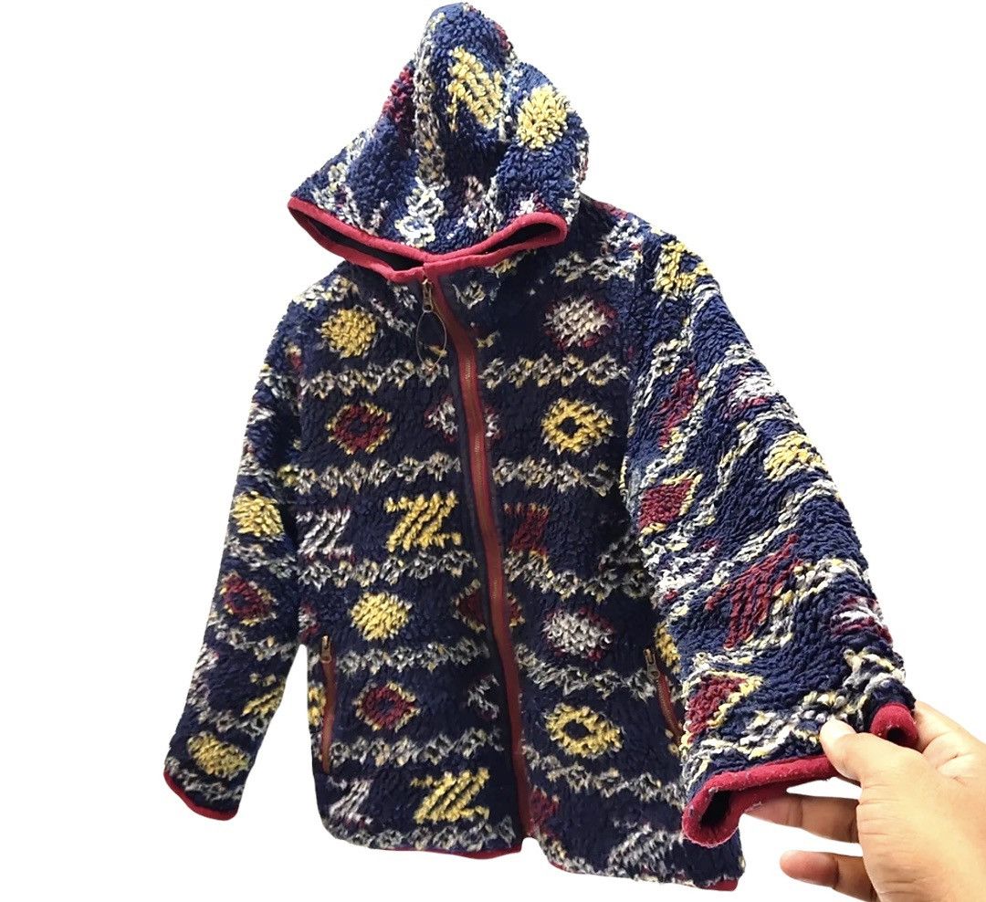 Big John 💥VINTAGE BIG JOHN INTERNATIONAL NANEA SHERPA HOODIE NAVAJO Size US S / EU 44-46 / 1 - 6 Thumbnail