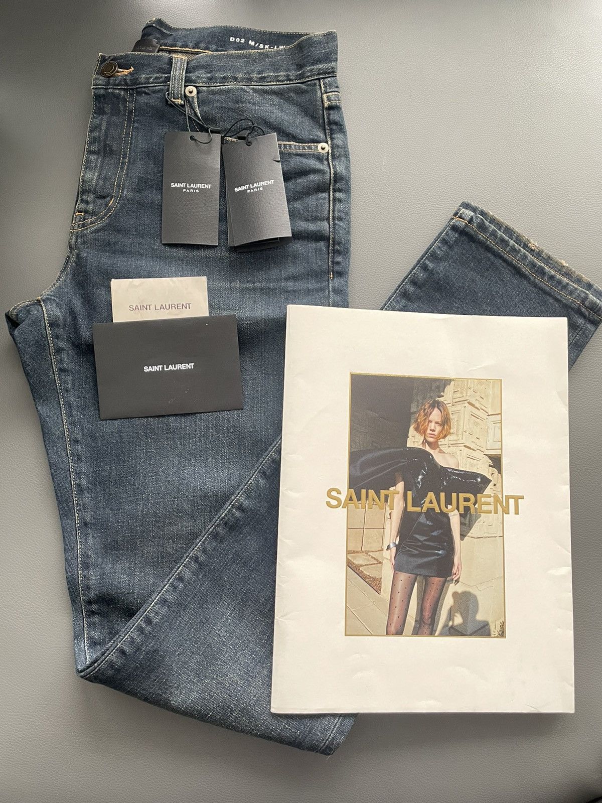 Hedi Slimane × Saint Laurent Paris × Yves Saint Laurent Extremely Rare Brand NEW SOLD Hedi Slimane Skinny SS16 Jeans Size US 29 - 19 Thumbnail