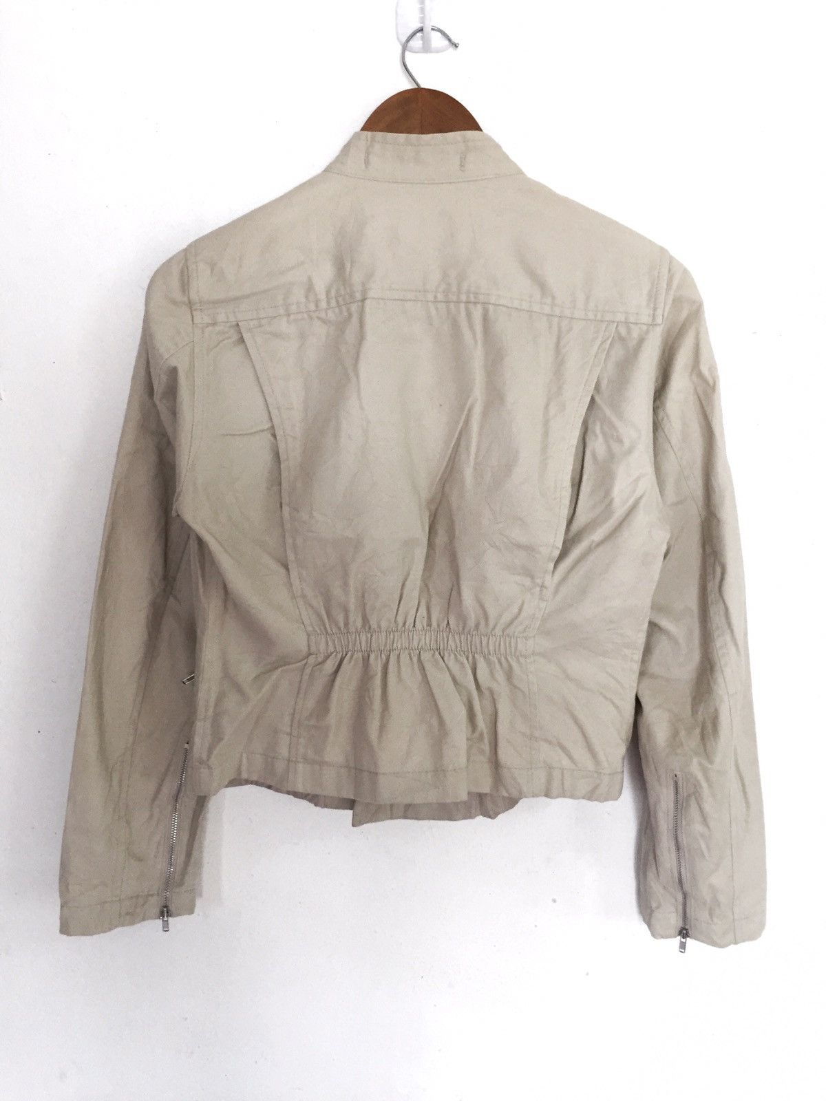 CABANE de ZUCCa 1990s Zucca Double Collar Zipper Biker Jacket Size US XS / EU 42 / 0 - 2 Thumbnail