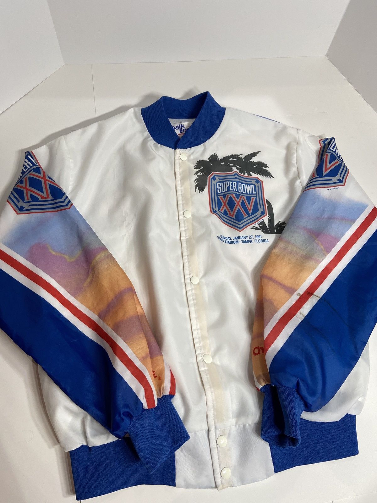 Chalk Line × NFL × Vintage 1989 NFL Super Bowl XXV Chalk Line Size US L / EU 52-54 / 3 - 2 Thumbnail