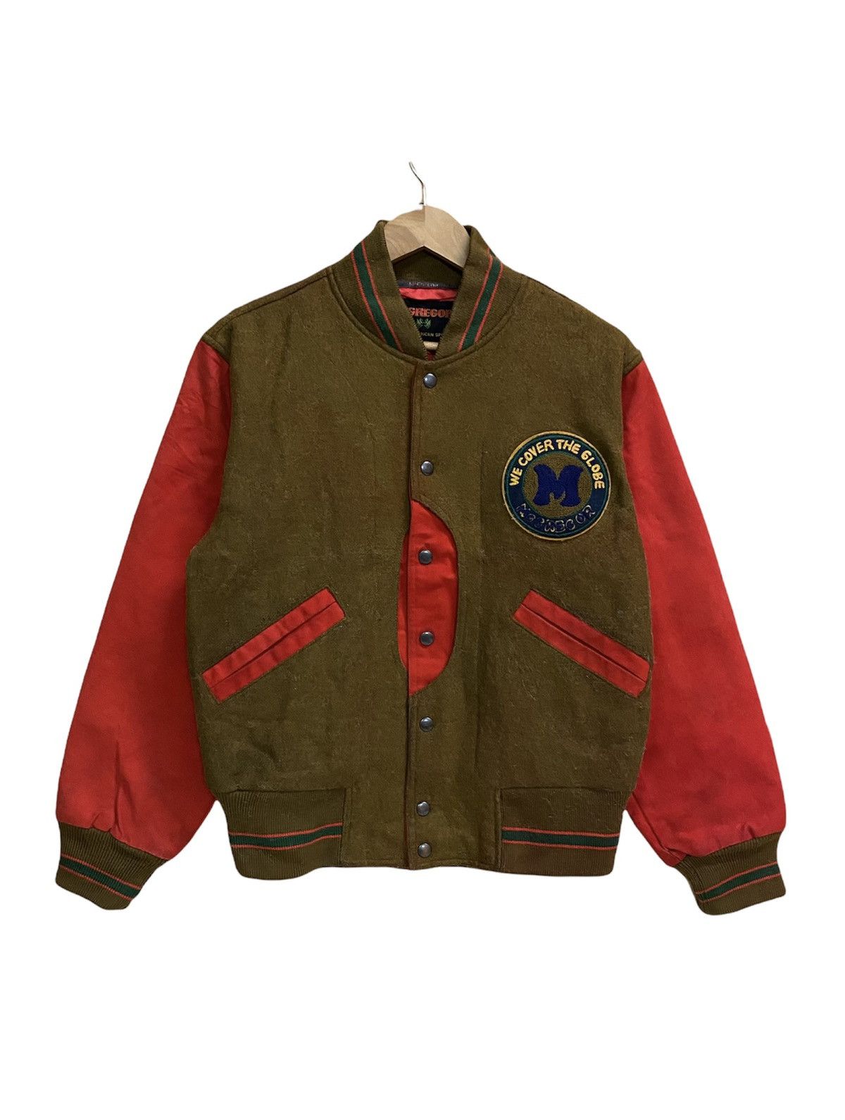 Vintage 90s McGregor Varsity Grey Jacket S M