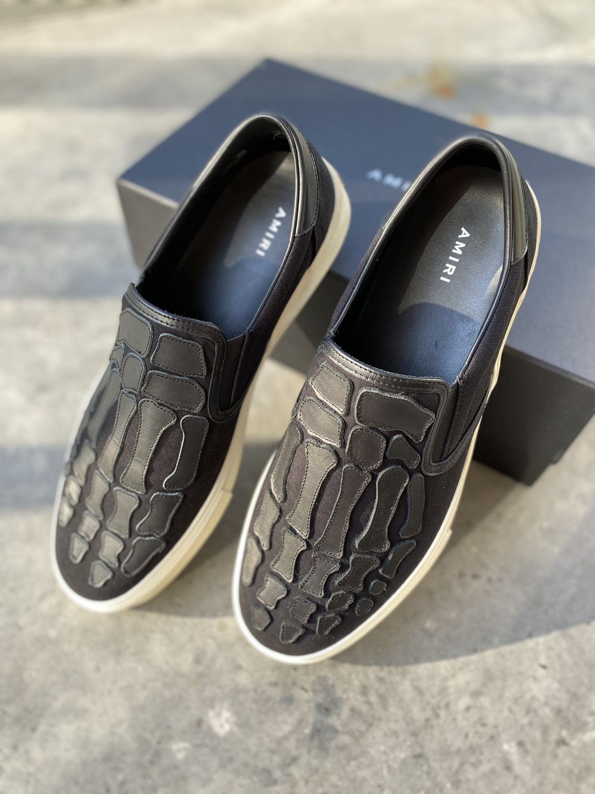 Amiri Amiri Skeleton Slip Ons in Black | Grailed