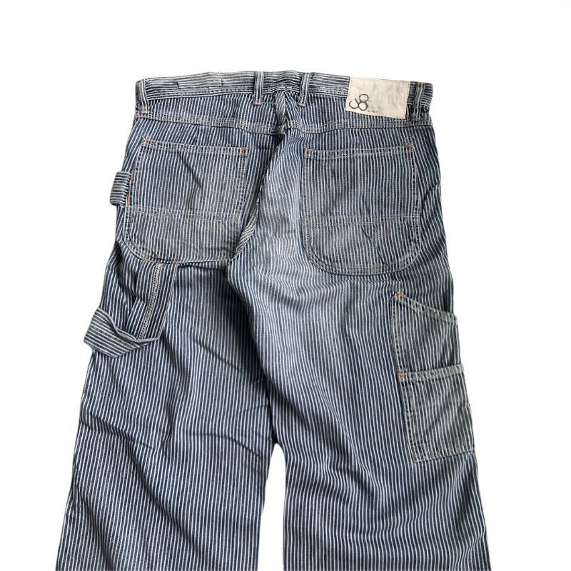 Vintage John bull Carpenter Hickory Denim Pants Size US 35 - 3 Thumbnail