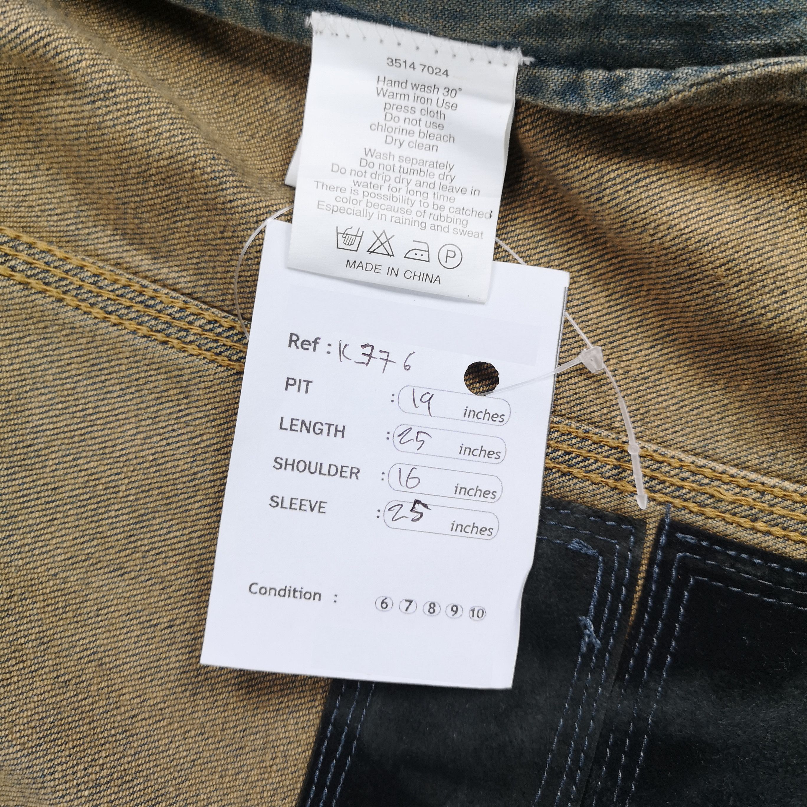 GOA Genuine Vintage GOA Rusty Wash Denim Trucker Jacket Size US M / EU 48-50 / 2 - 7 Thumbnail