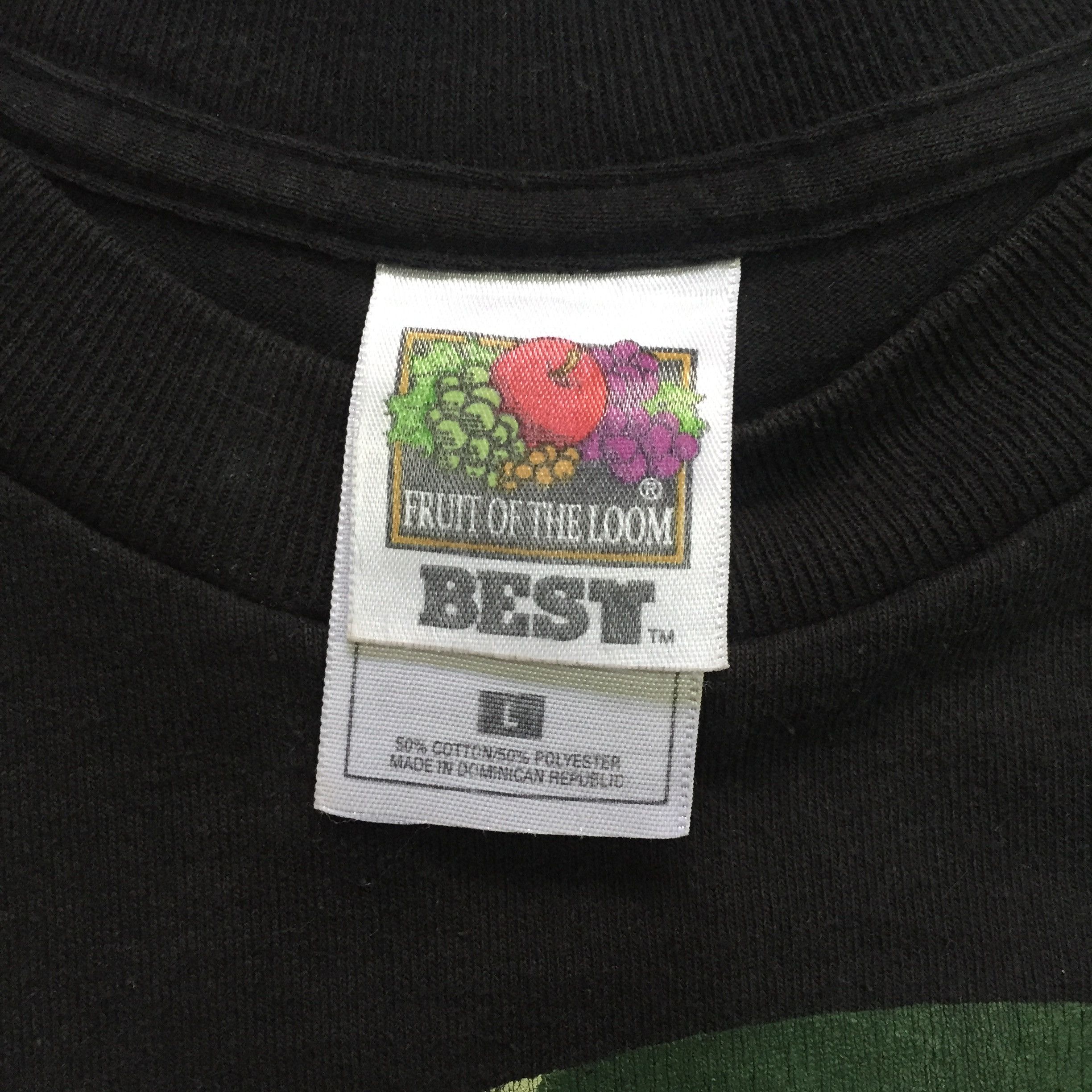 Fruit Of The Loom × Vintage VINTAGE 90s AIRBONE DEATH FROM ABOVE CAMO LOGO TSHIRT Size US L / EU 52-54 / 3 - 5 Thumbnail