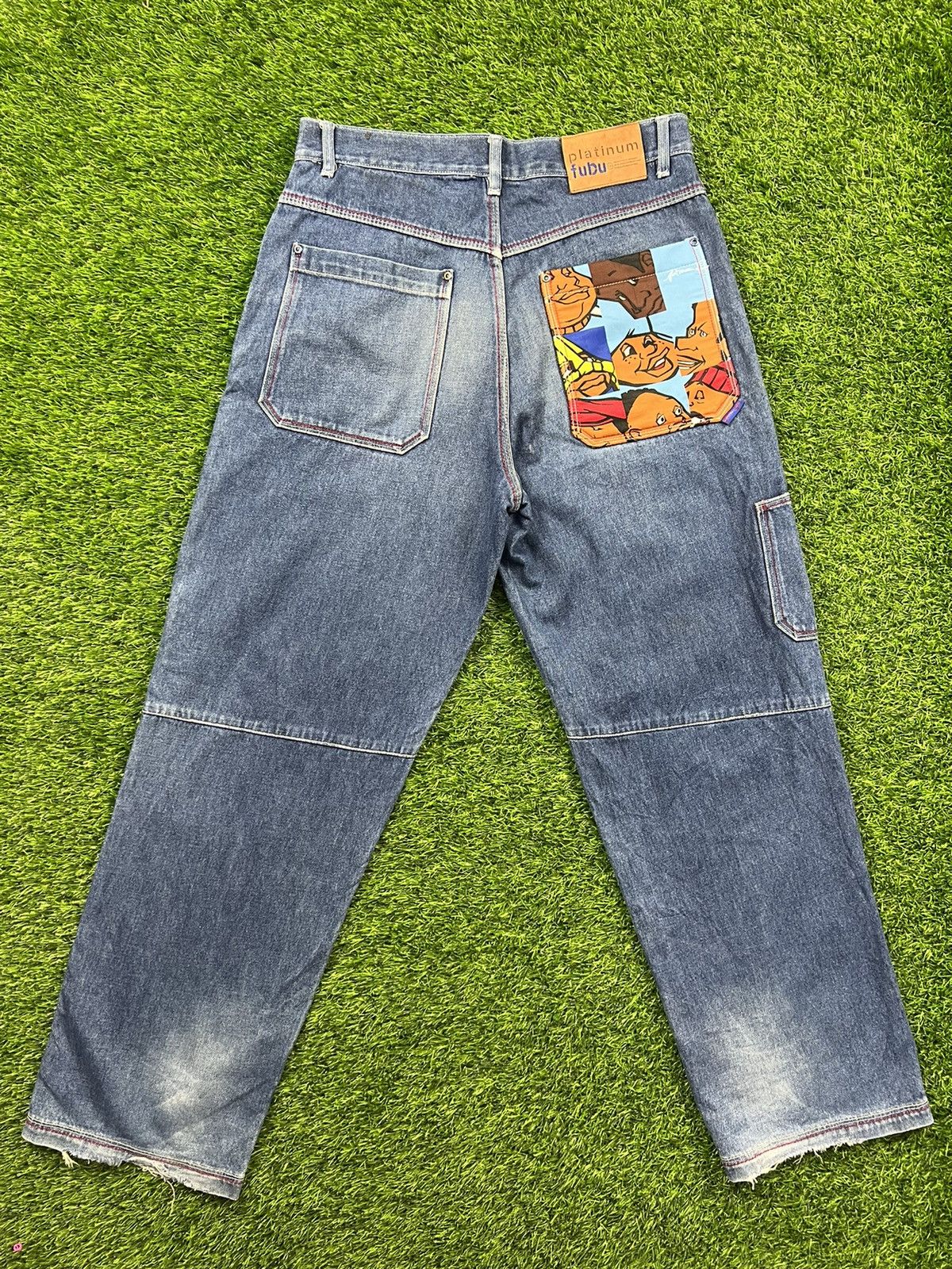 Other (J287) FUBu - vintage platinum streetwear jeans Size US 34 / EU 50 - 1 Thumbnail