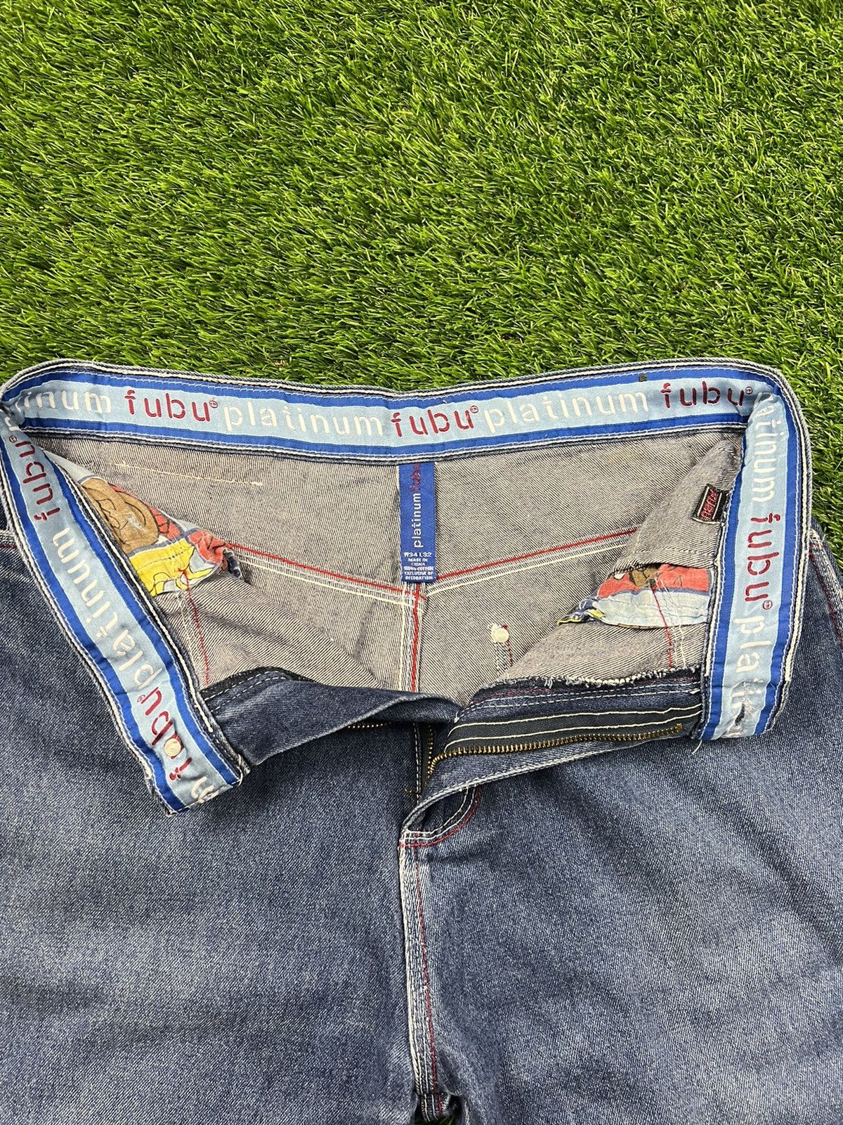 Other (J287) FUBu - vintage platinum streetwear jeans Size US 34 / EU 50 - 14 Thumbnail