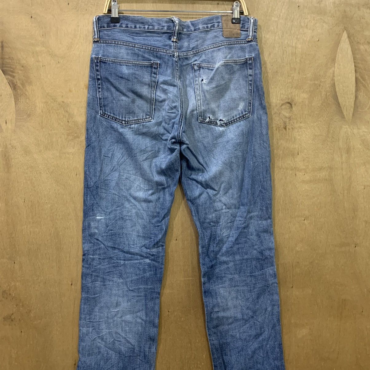 Gap × Japanese Brand GAP Vtg 1969 Stonewash Straight Cut Distressed Denim Jeans Size US 33 - 10 Thumbnail