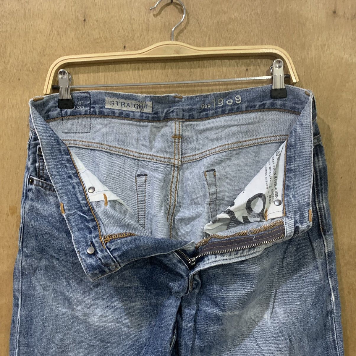 Gap × Japanese Brand GAP Vtg 1969 Stonewash Straight Cut Distressed Denim Jeans Size US 33 - 15 Thumbnail