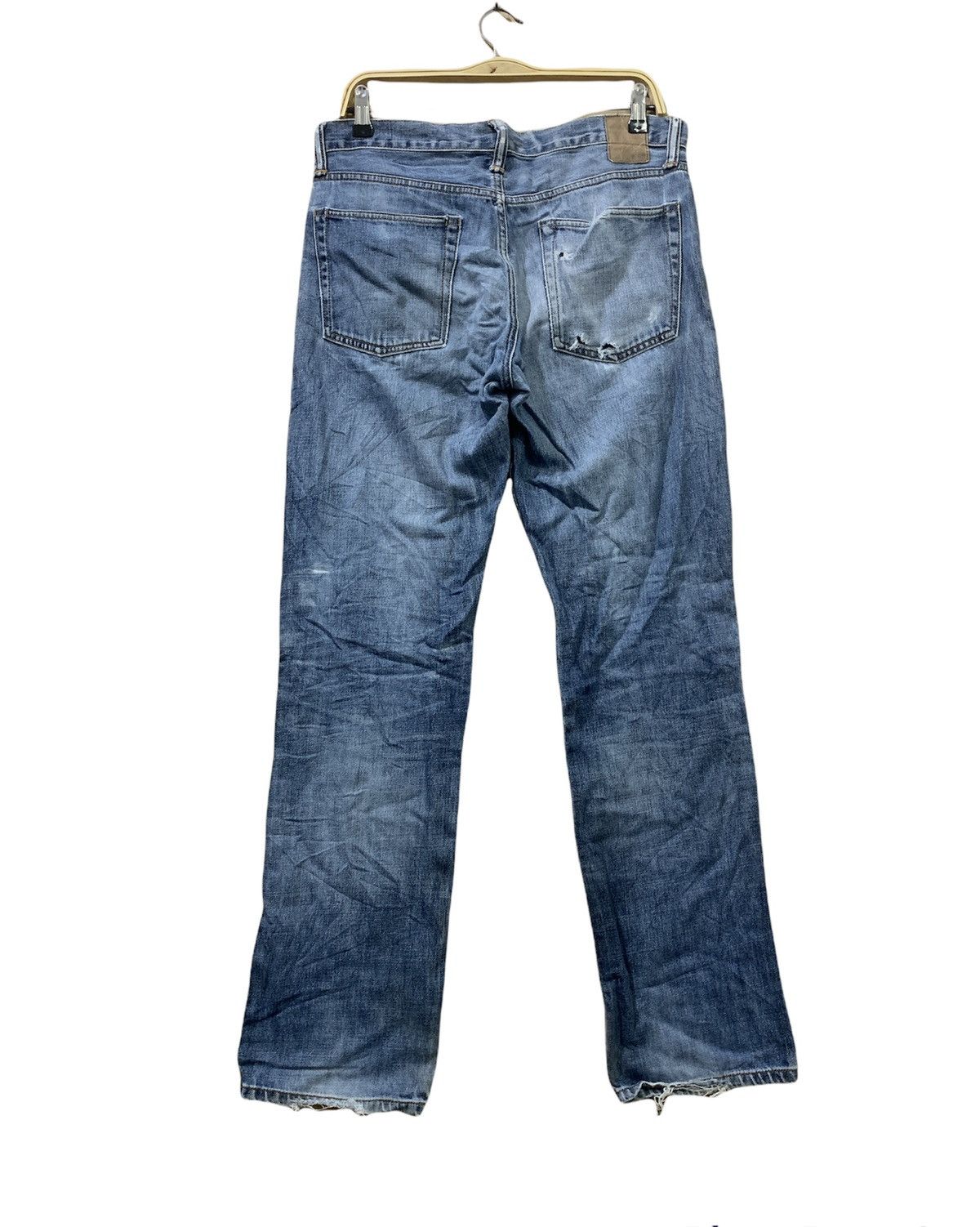 Gap × Japanese Brand GAP Vtg 1969 Stonewash Straight Cut Distressed Denim Jeans Size US 33 - 2 Thumbnail
