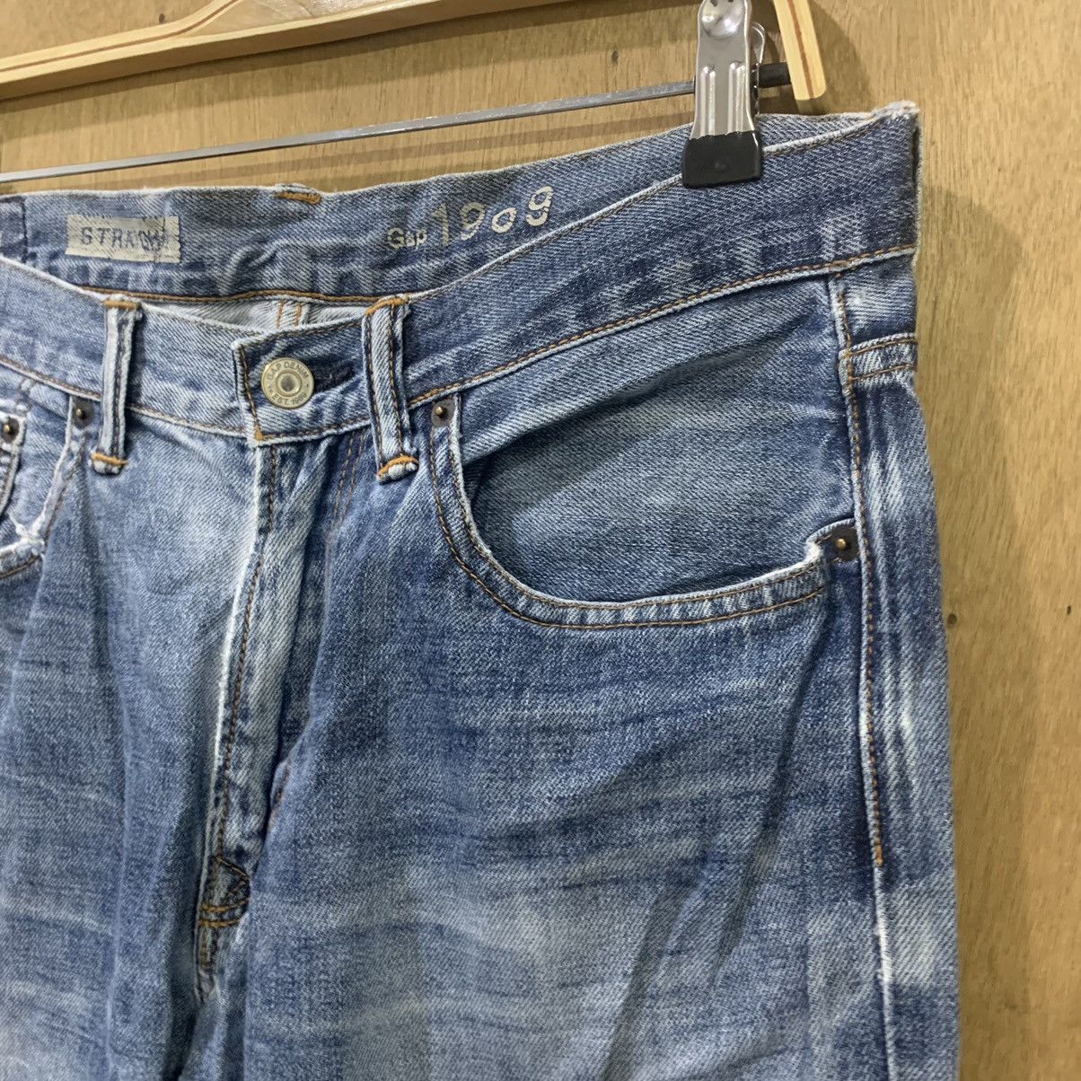 Gap × Japanese Brand GAP Vtg 1969 Stonewash Straight Cut Distressed Denim Jeans Size US 33 - 7 Thumbnail