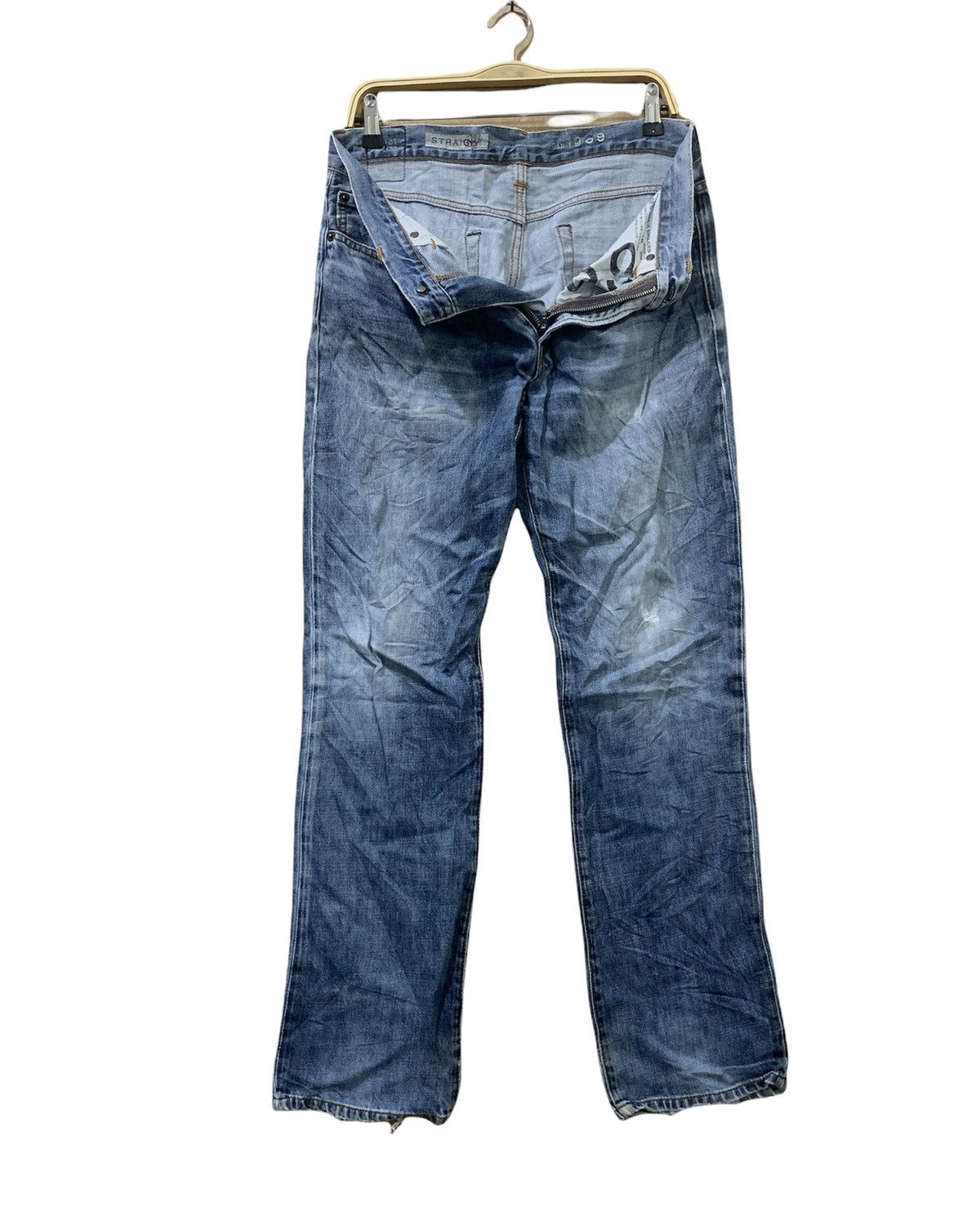Gap × Japanese Brand GAP Vtg 1969 Stonewash Straight Cut Distressed Denim Jeans Size US 33 - 3 Thumbnail