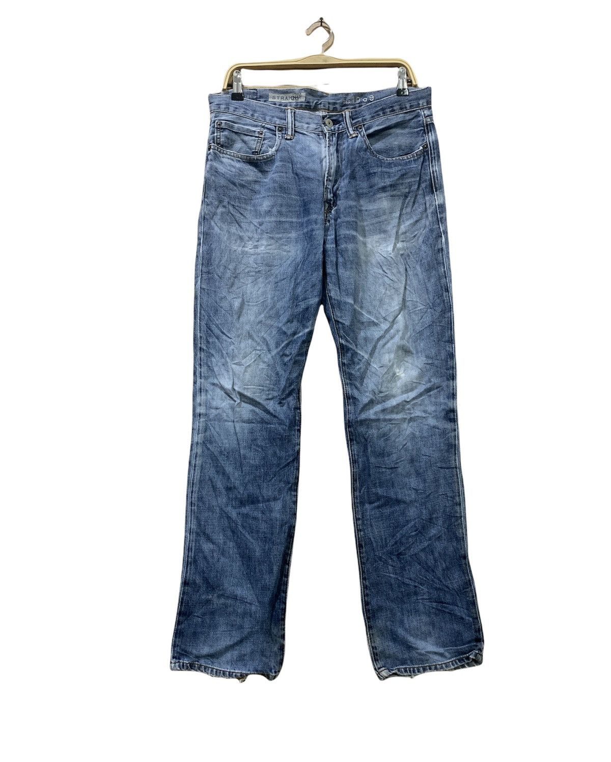 Gap × Japanese Brand GAP Vtg 1969 Stonewash Straight Cut Distressed Denim Jeans Size US 33 - 1 Thumbnail