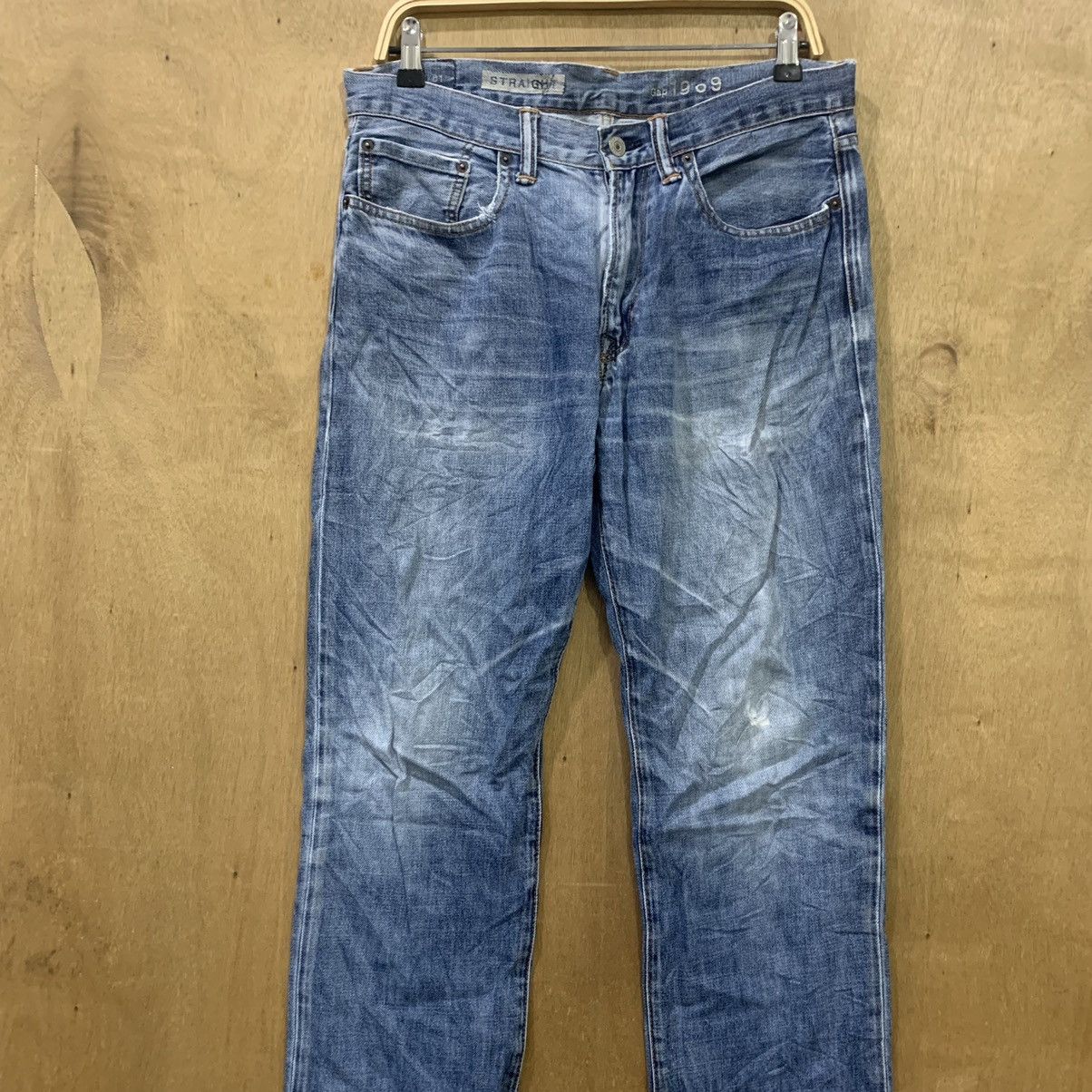 Gap × Japanese Brand GAP Vtg 1969 Stonewash Straight Cut Distressed Denim Jeans Size US 33 - 4 Thumbnail