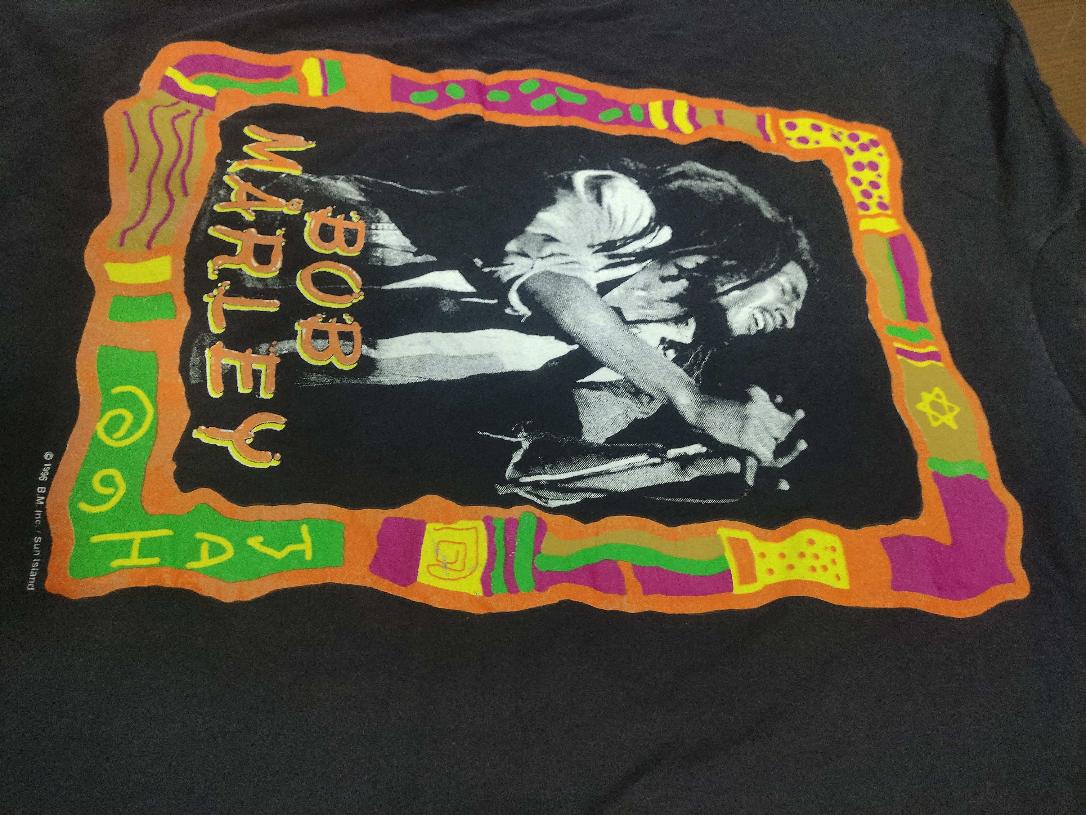Band Tees VINTAGE BOB MARLEY 1996 SUN ISLAND T-SHIRT Size US XL / EU 56 / 4 - 4 Thumbnail