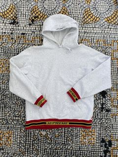 Supreme striped hotsell rib hooded sweatshirt